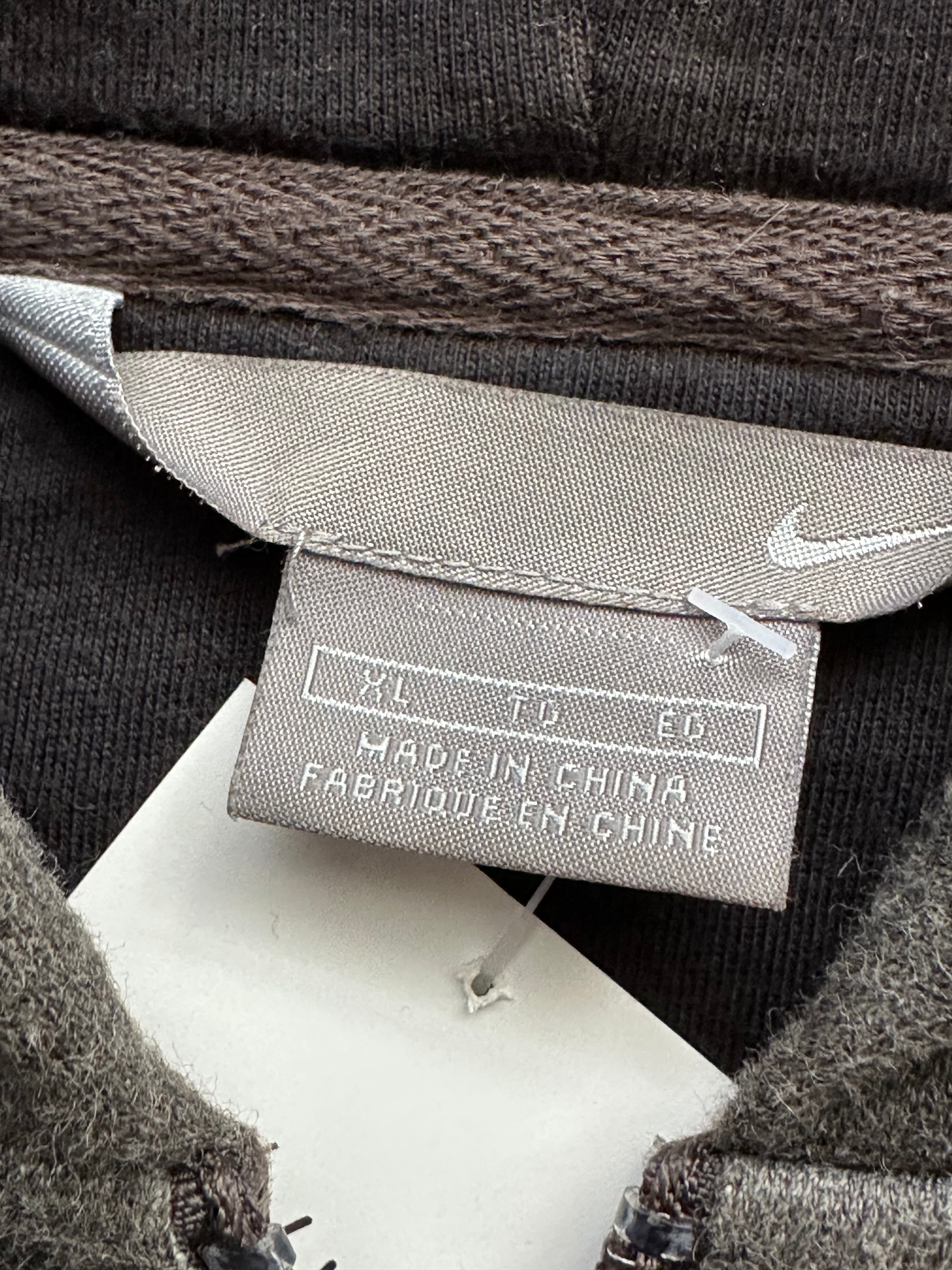 XL - Vintage Nike Mini Swoosh Full-Zip Hoodie – Charcoal Grey