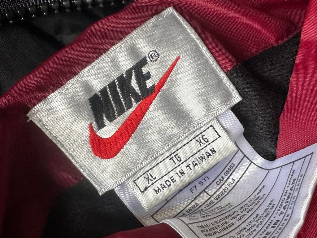 XL - Nike Reversible Bomber Jacket - Black & Maroon