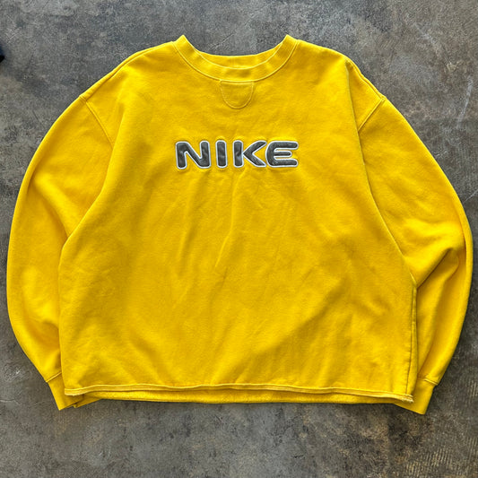 XXL - Yellow Nike Cropped Crewneck