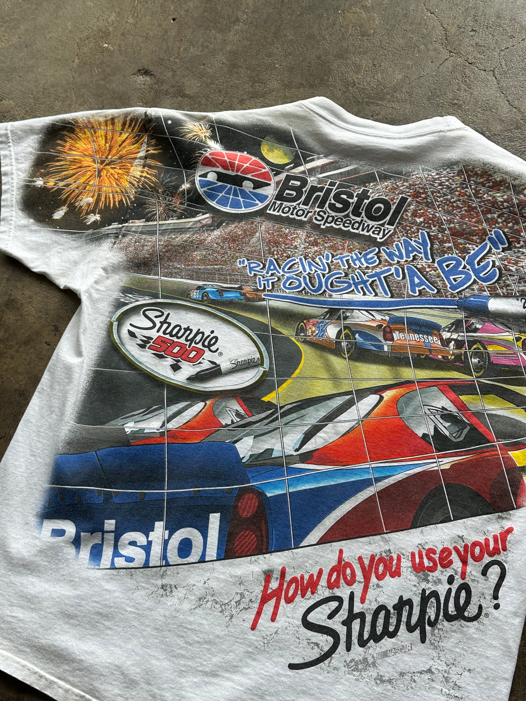 L - Vintage 2003 Bristol Motor Speedway “Sharpie 500” NASCAR Tee – Chase Authentics