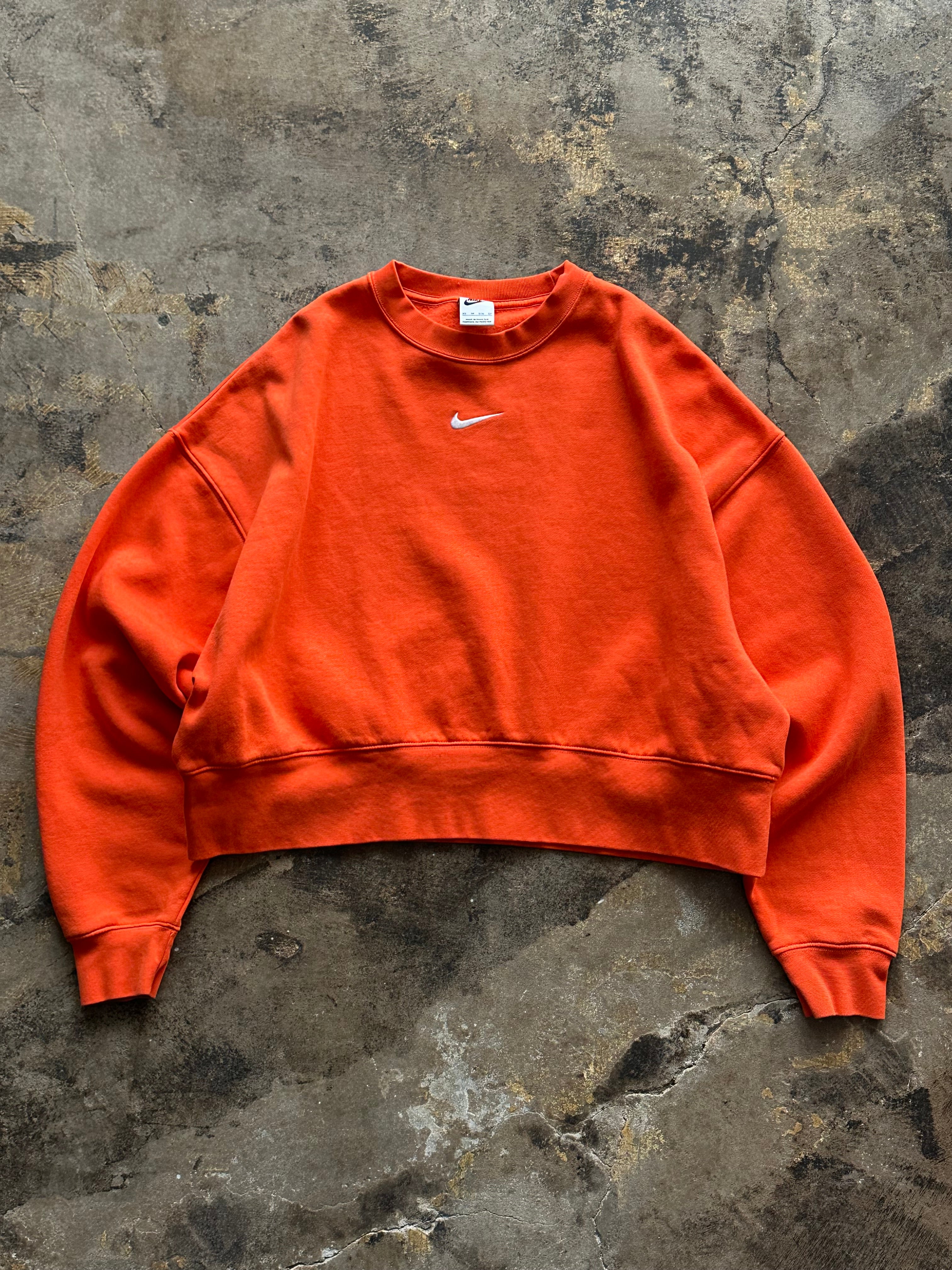 XS - Vintage Nike Mini Swoosh Crewneck Sweatshirt – Orange