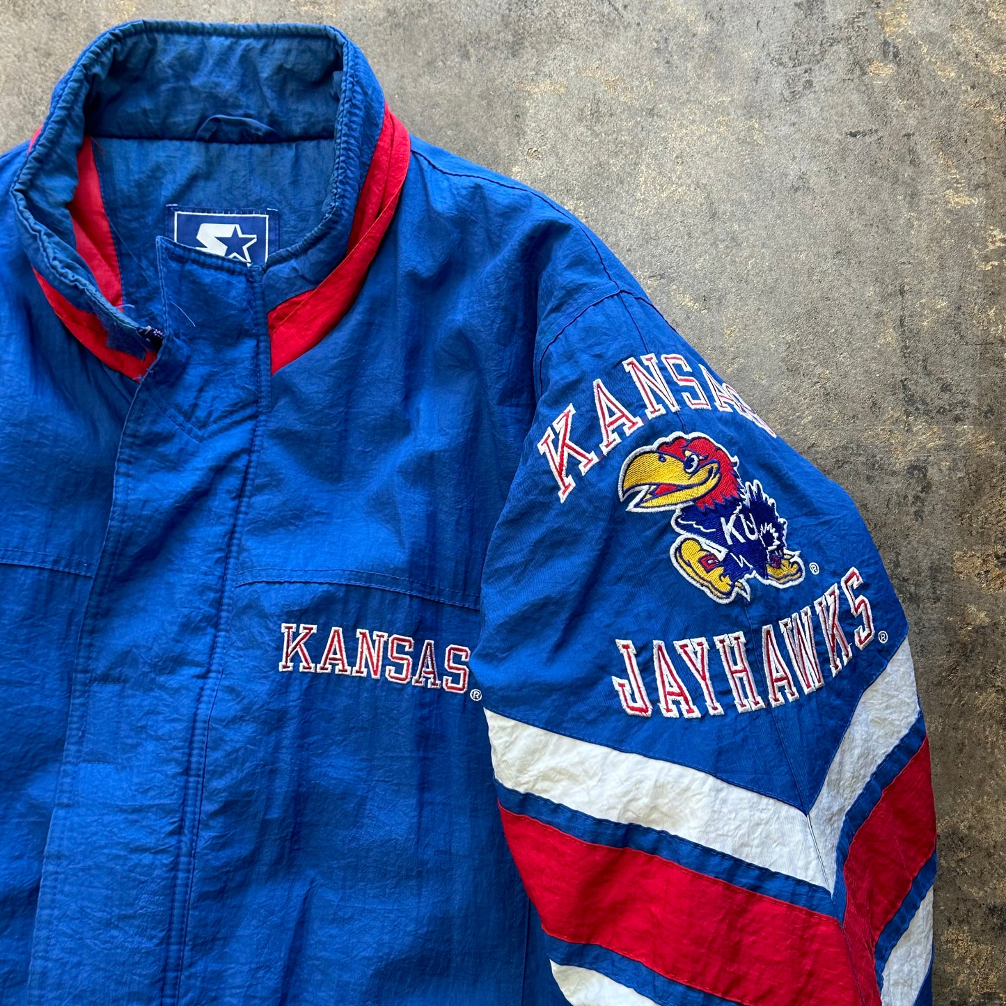 XL - Kansas Jayhawks Starter Puffer Coat