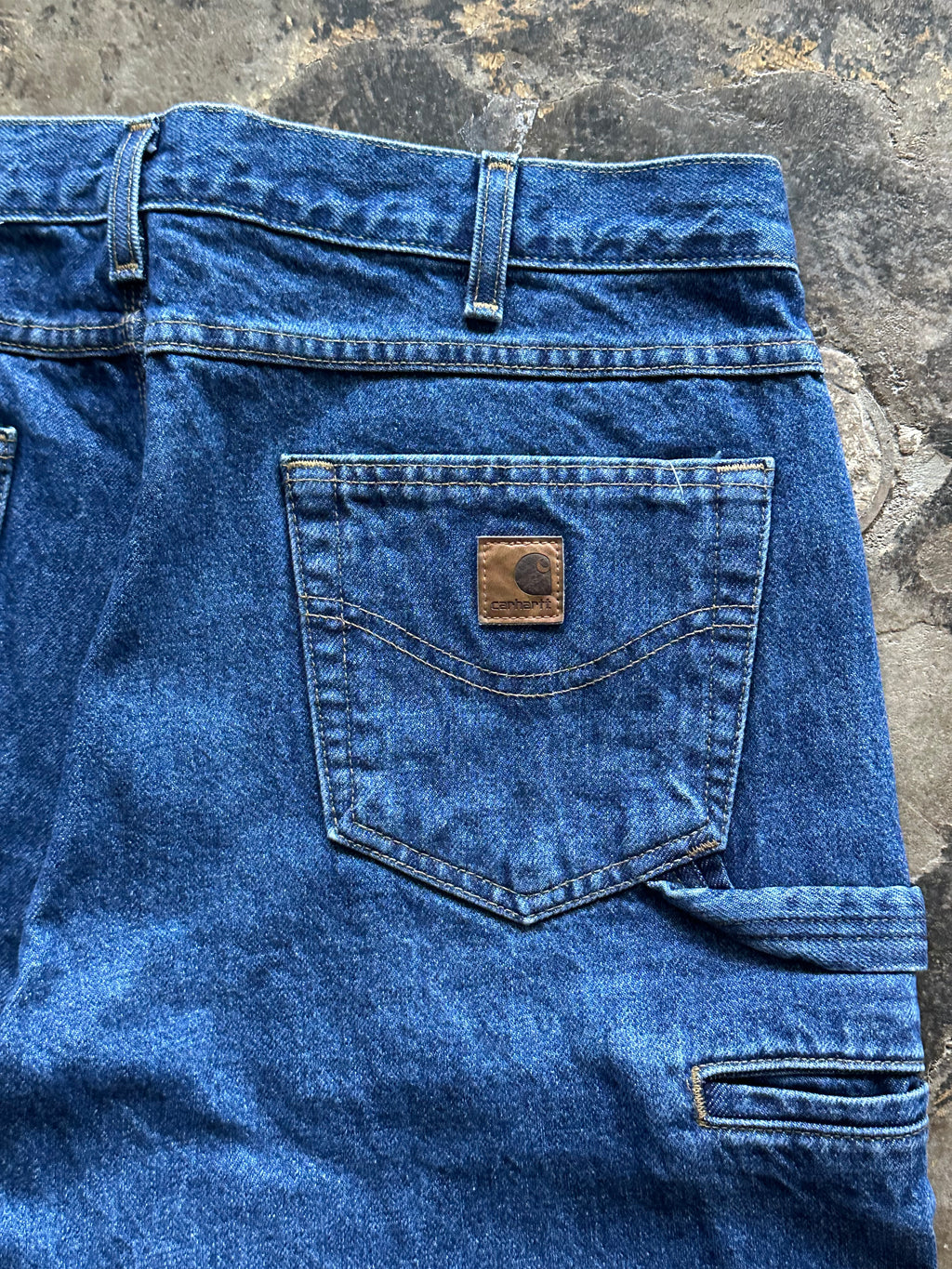 36x30 - Carhartt Blue Denim Carpenter Pants