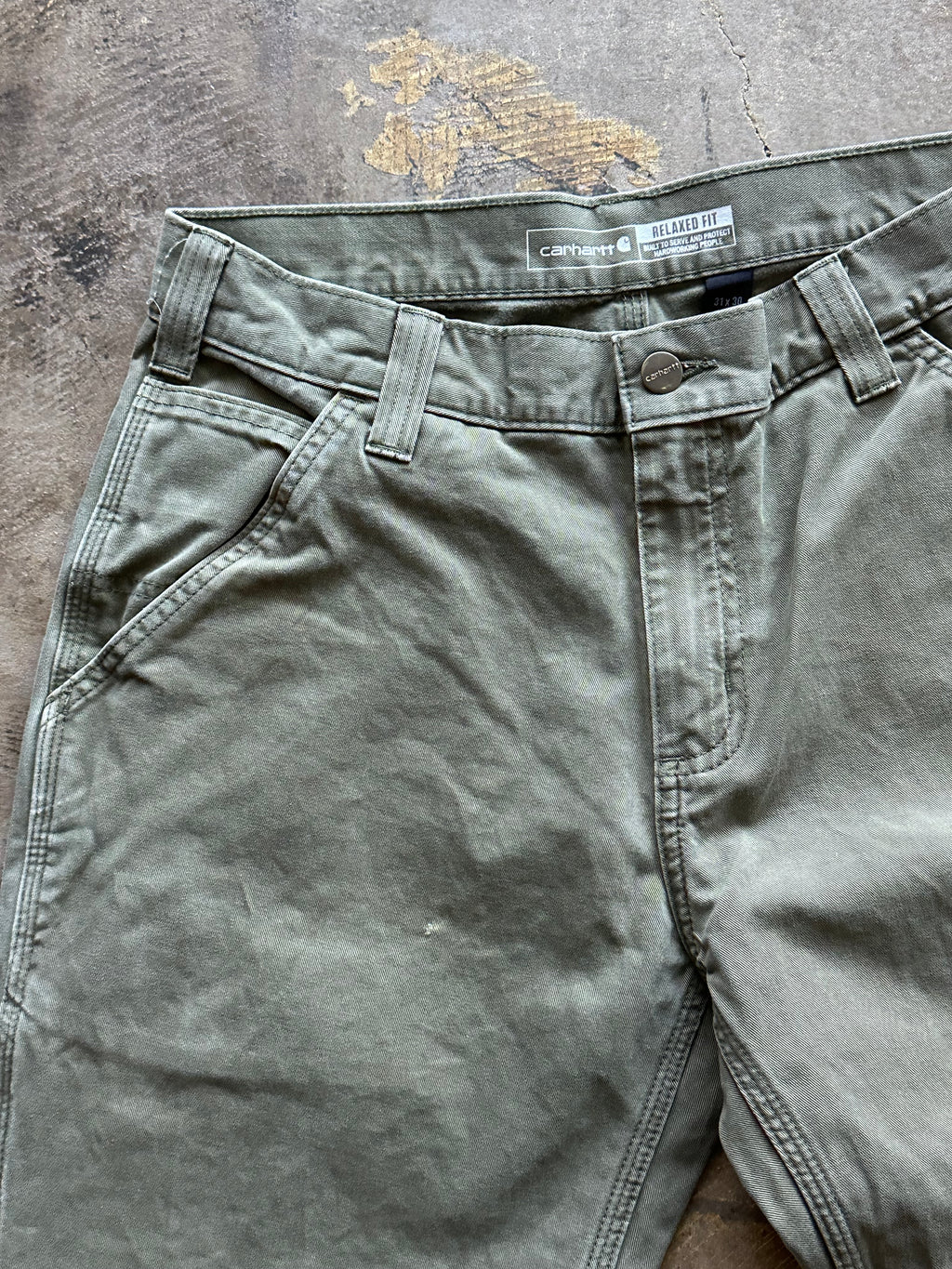 31x30 - Carhartt Olive Green Utility Pants