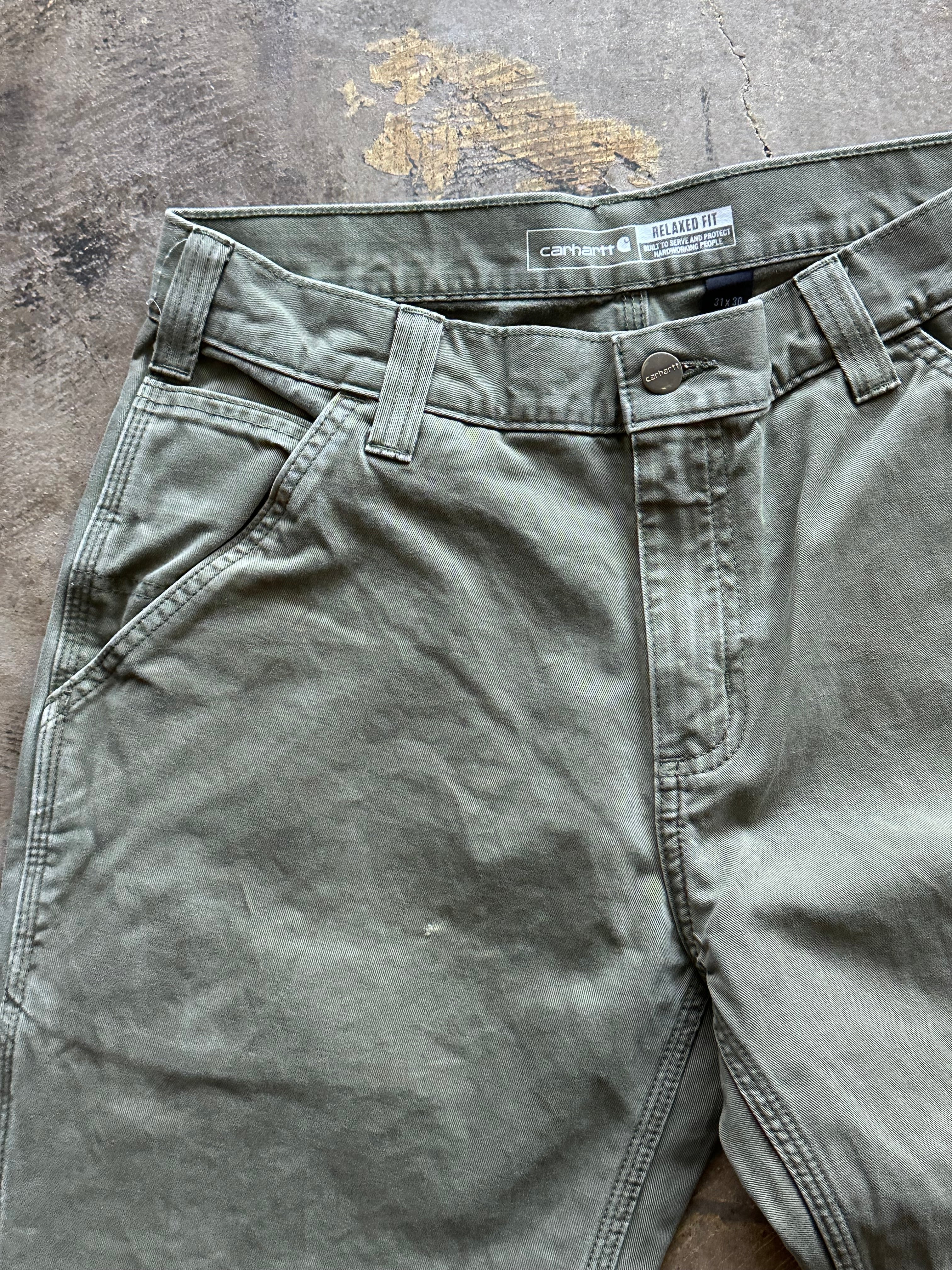31x30 - Carhartt Olive Green Utility Pants