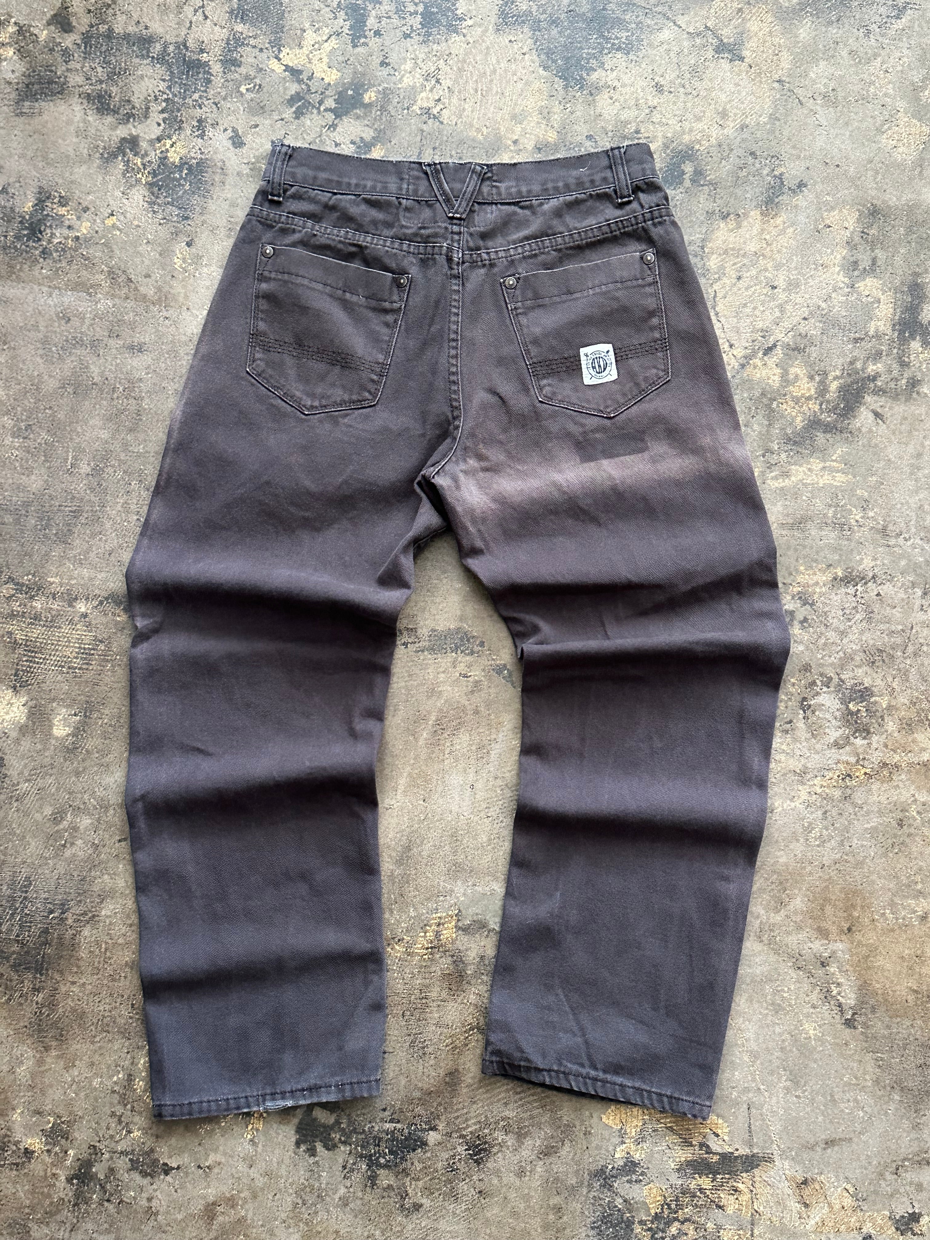 34x32 - Vintage Obelms Dry Goods faded Black Canvas Pants Workwear