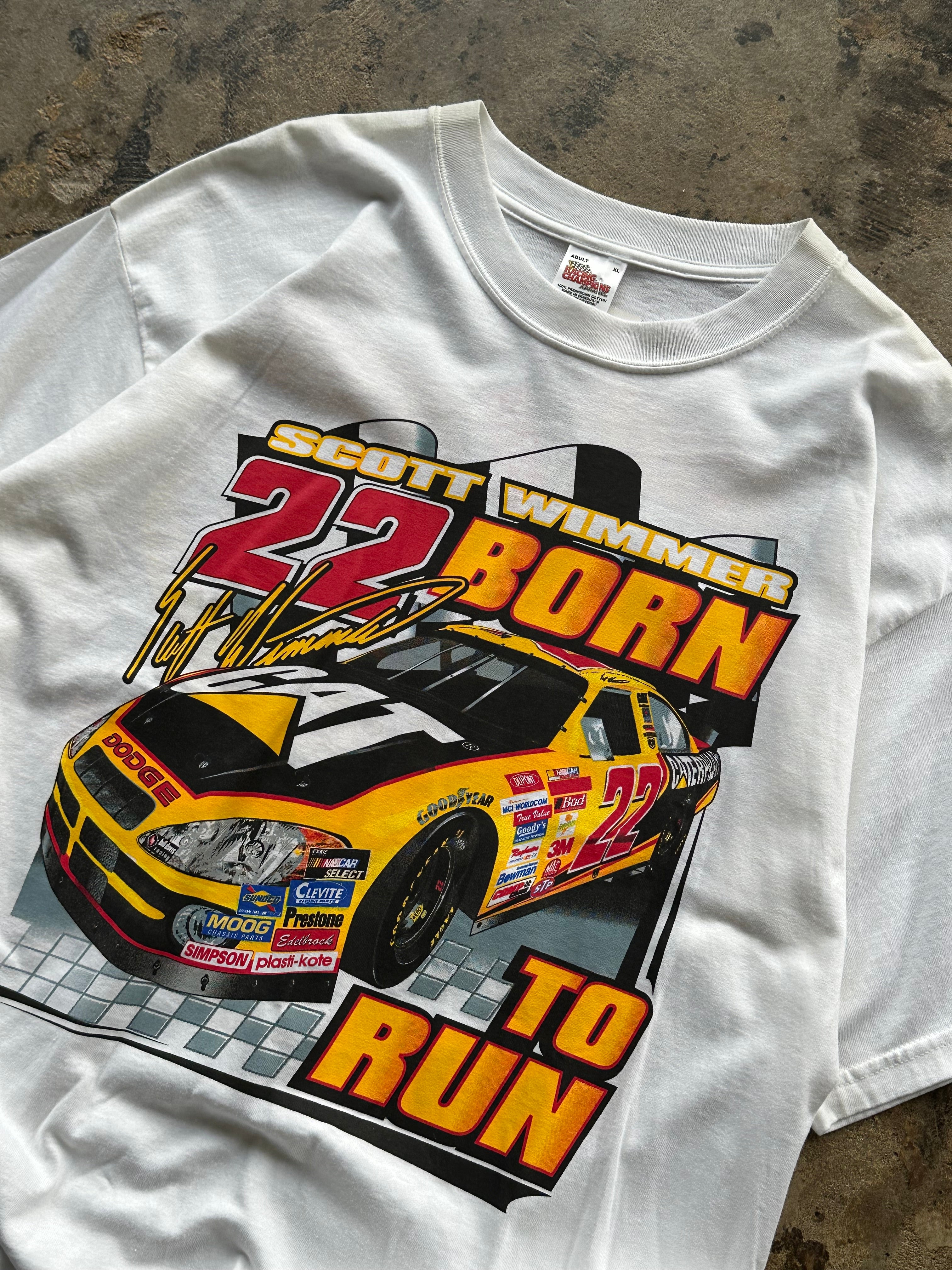 XL - Vintage Scott Wimmer #22 “Born to Run / Run to Win” NASCAR Tee