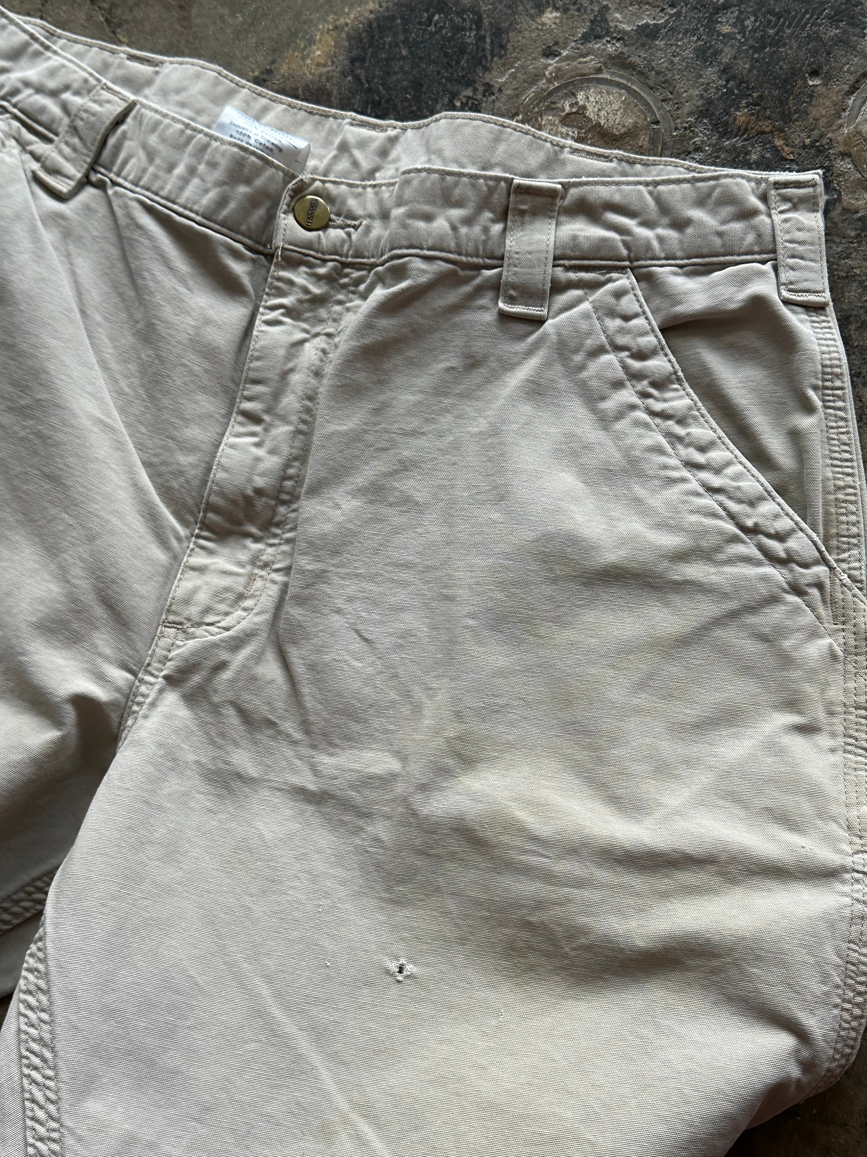 38x32 - Carhartt Tan Utility Work Pants Original Fit