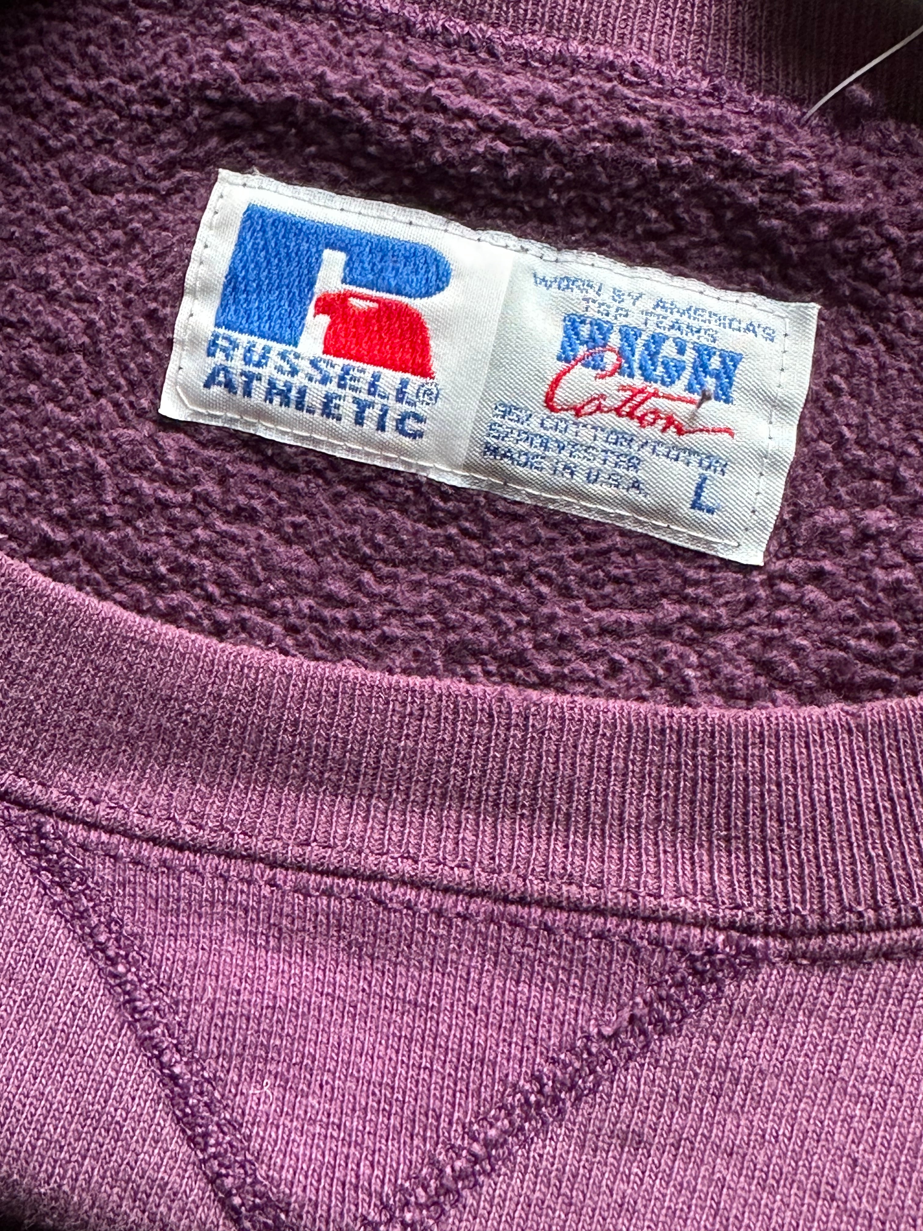 L - Vintage Russell Athletic Purple Crewneck Sweatshirt
