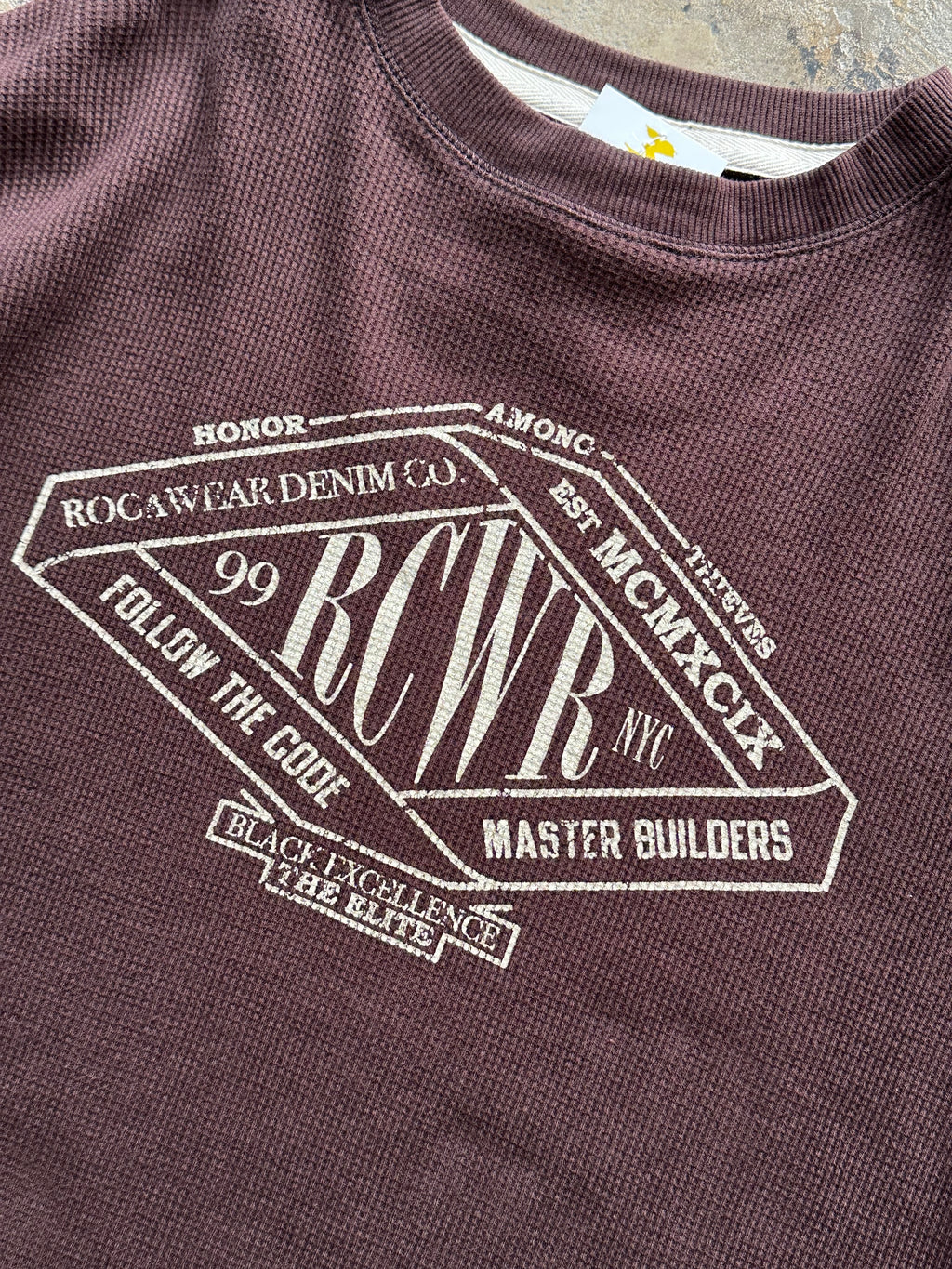 3XL - Rocawear Waffle Knit Long Sleeve