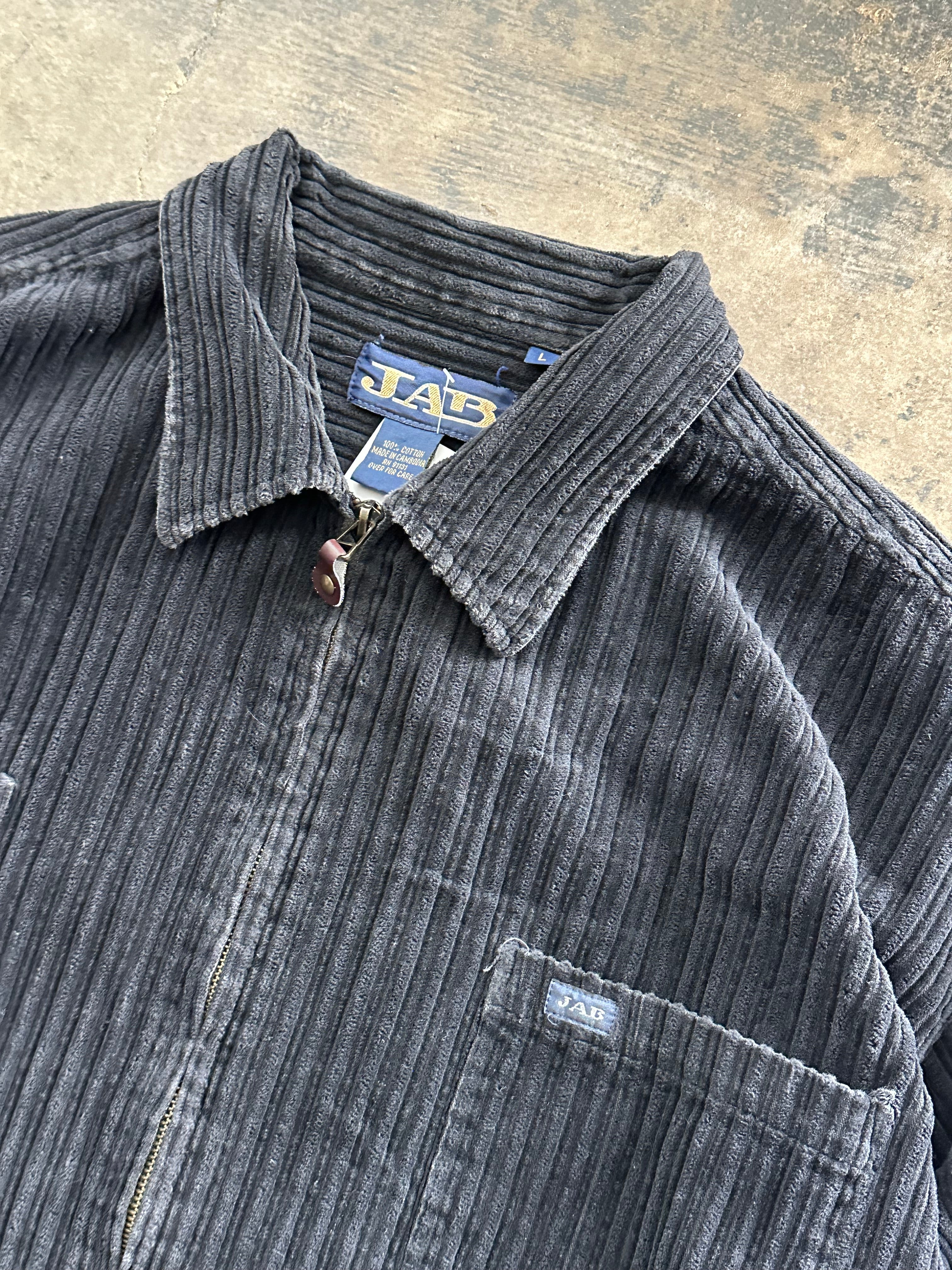 L - JAB Corduroy Zip Jacket – Washed Black