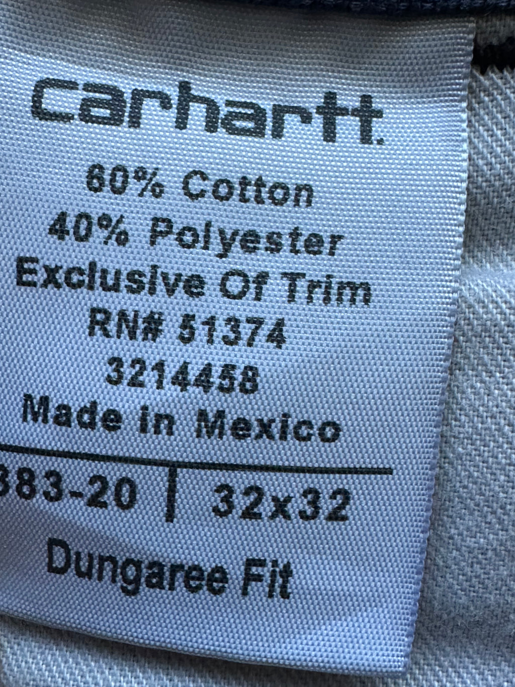 32x32 - Carhartt Navy Blue Dungaree Work Pants