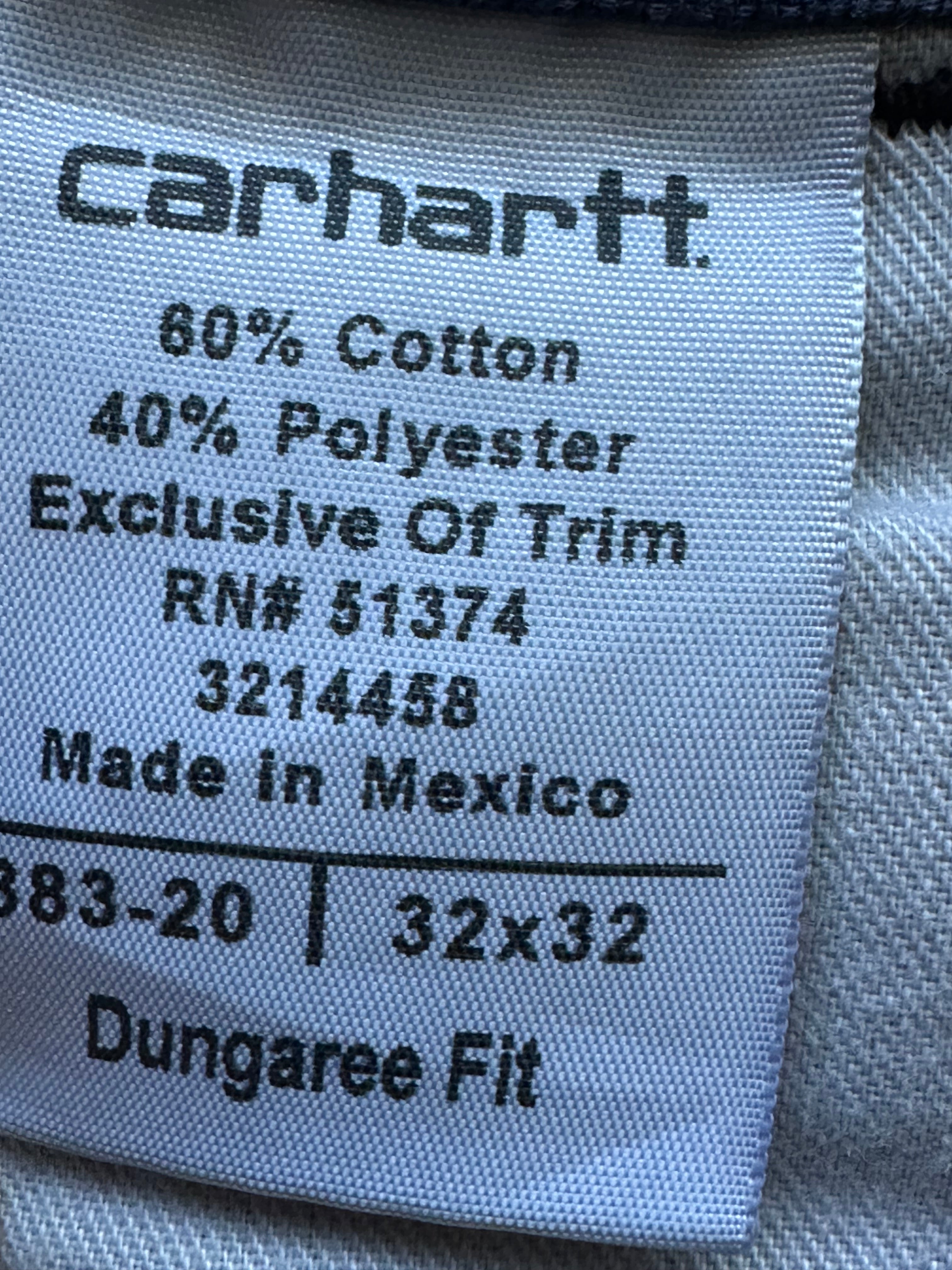 32x32 - Carhartt Navy Blue Dungaree Work Pants