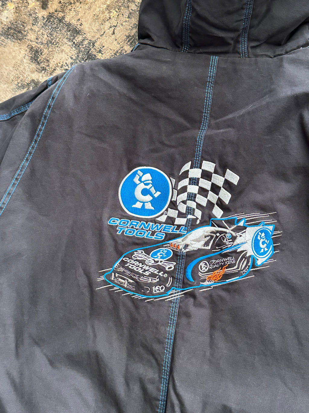 L - Berne x Cornwell Tools Hooded Work Jacket – Black