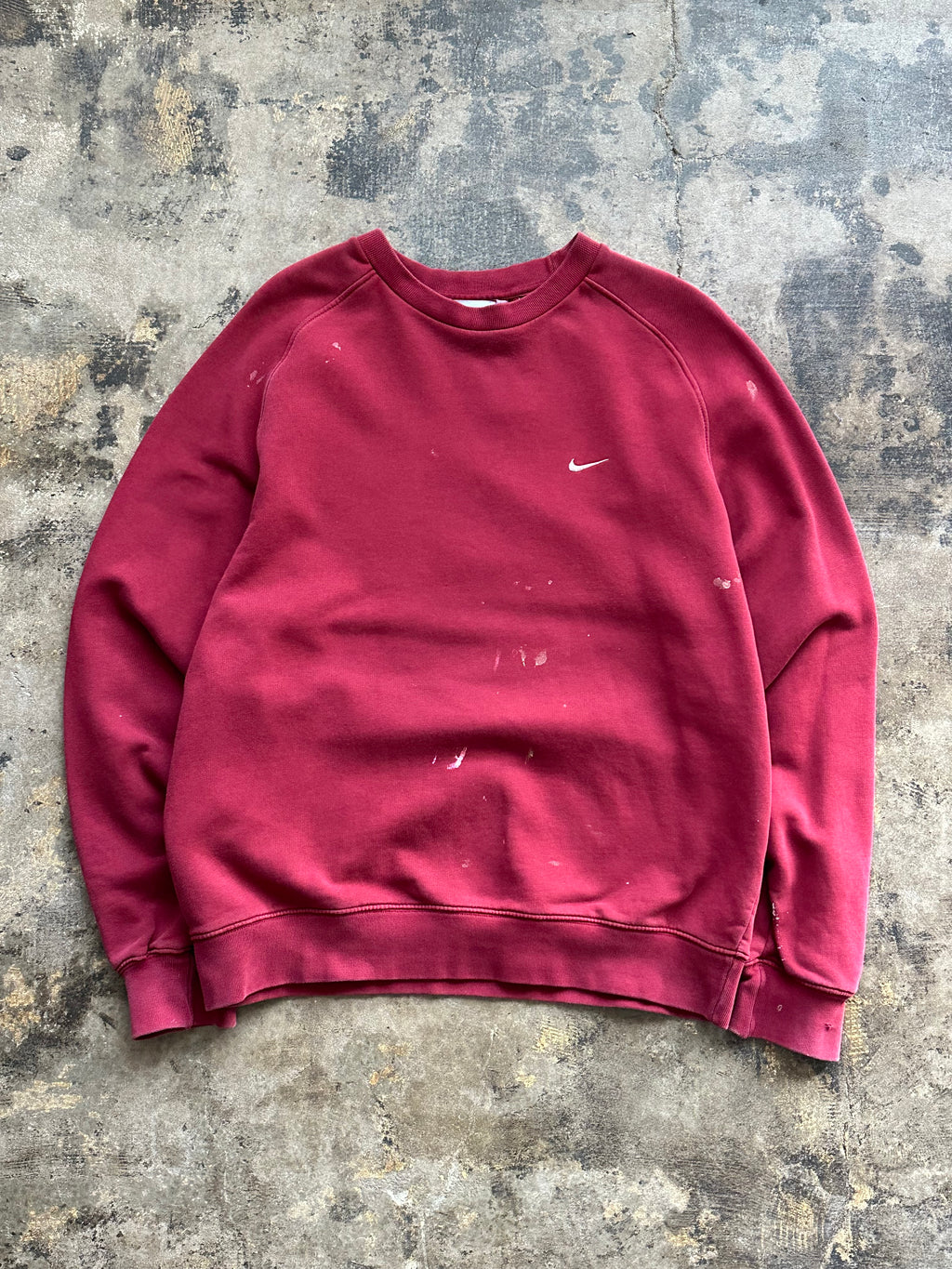 L - Vintage Nike Mini Swoosh Maroon Crewneck