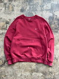 L - Vintage Nike Mini Swoosh Maroon Crewneck
