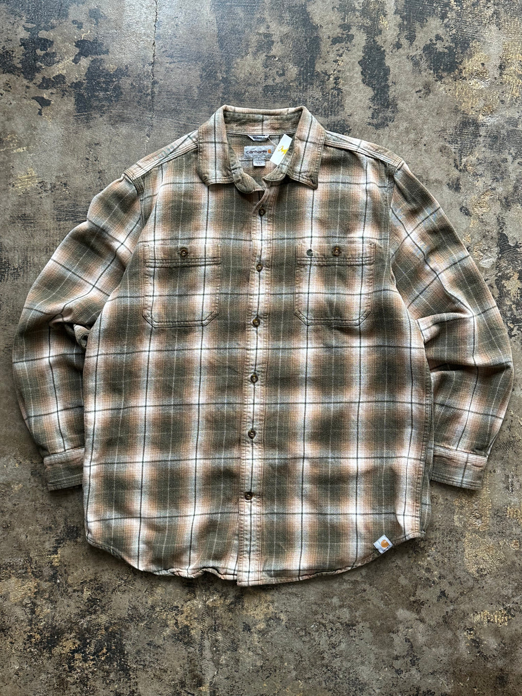 L - Carhartt Plaid Flannel button up