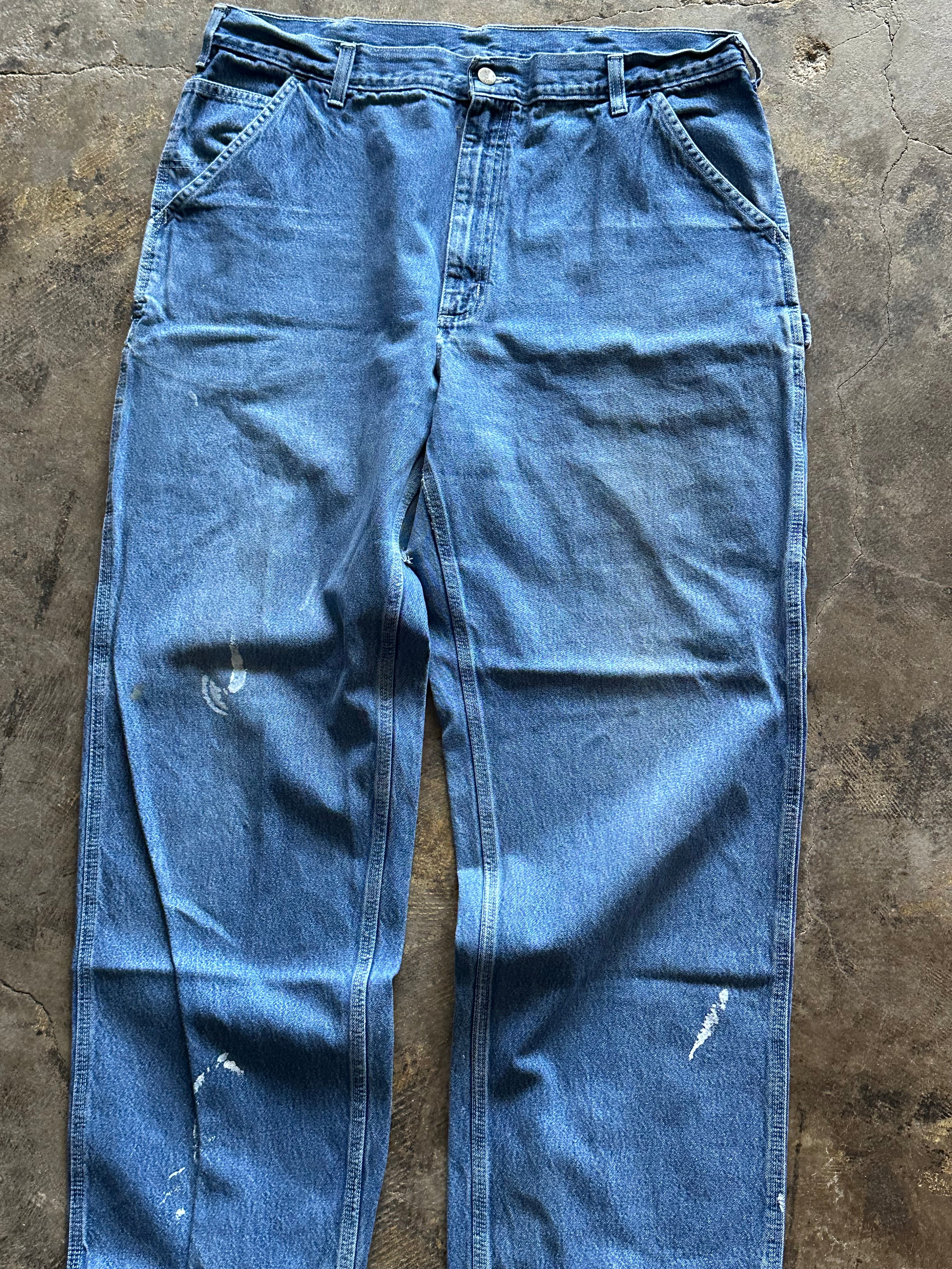 38x32 - Carhartt Distressed Denim Workwear Pants