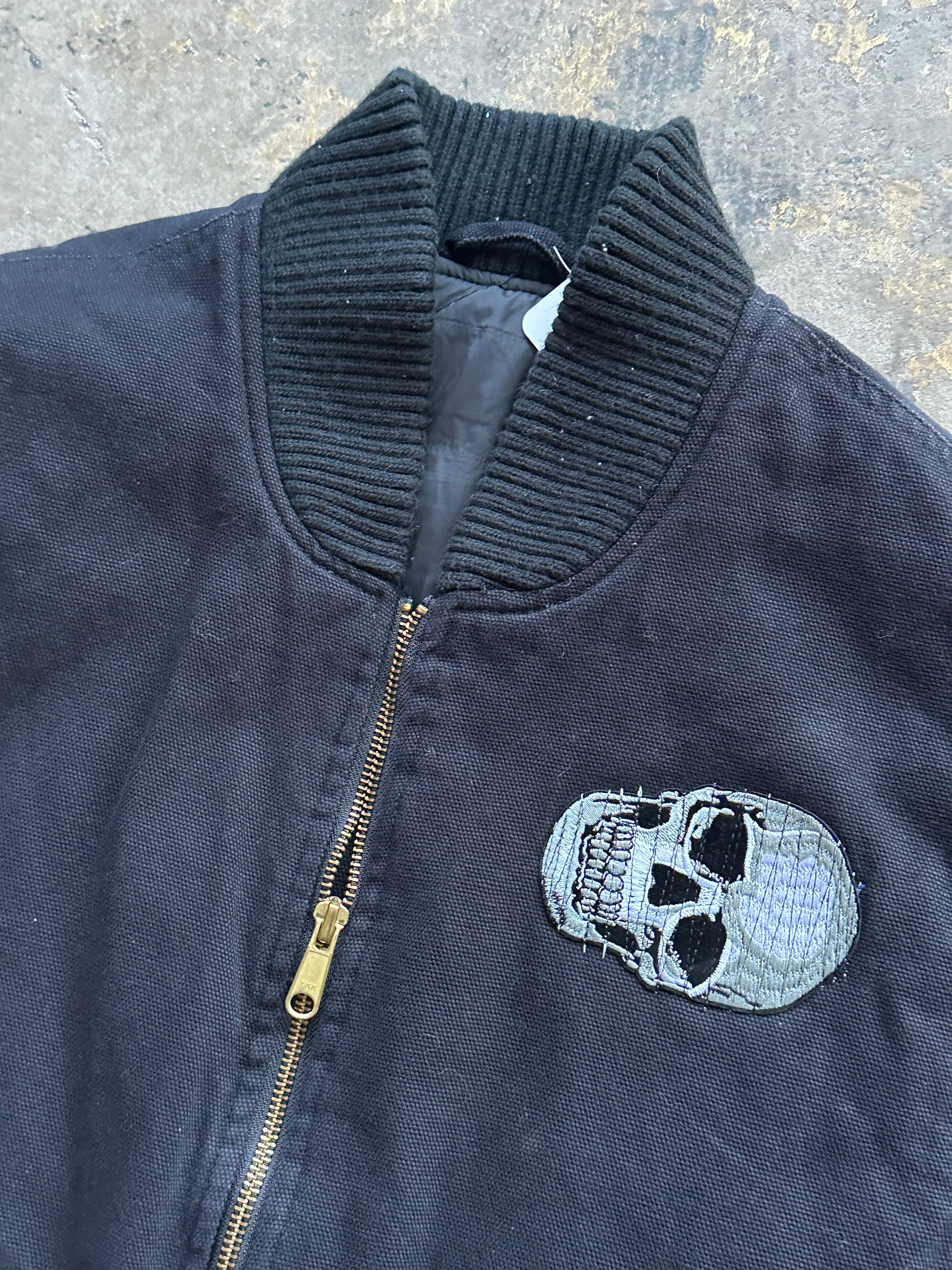 L - Vintage Patchwork Skull Quilted Work Vest