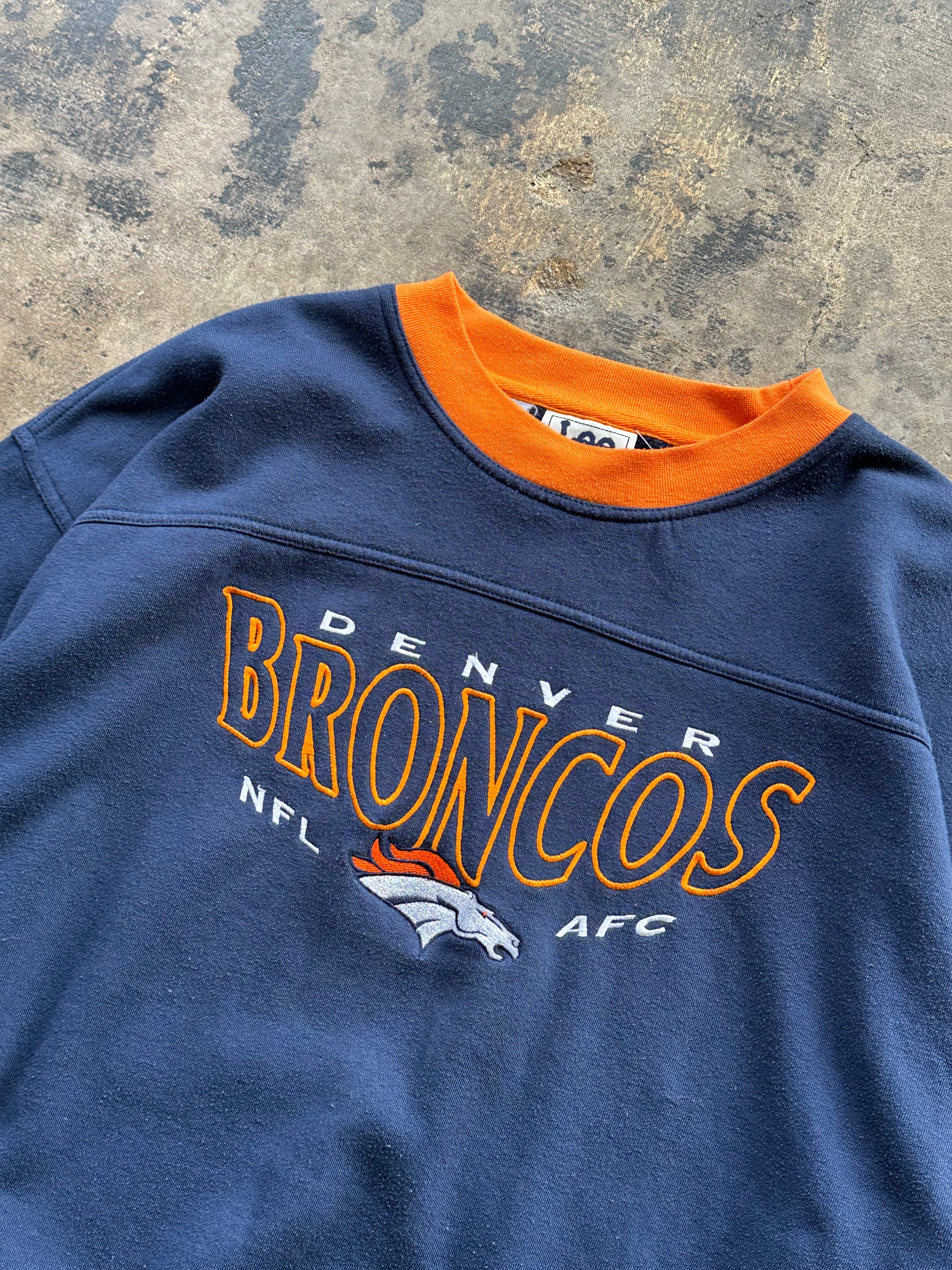 XXL - Vintage Denver Broncos Crewneck – Lee Sport / Embroiderd