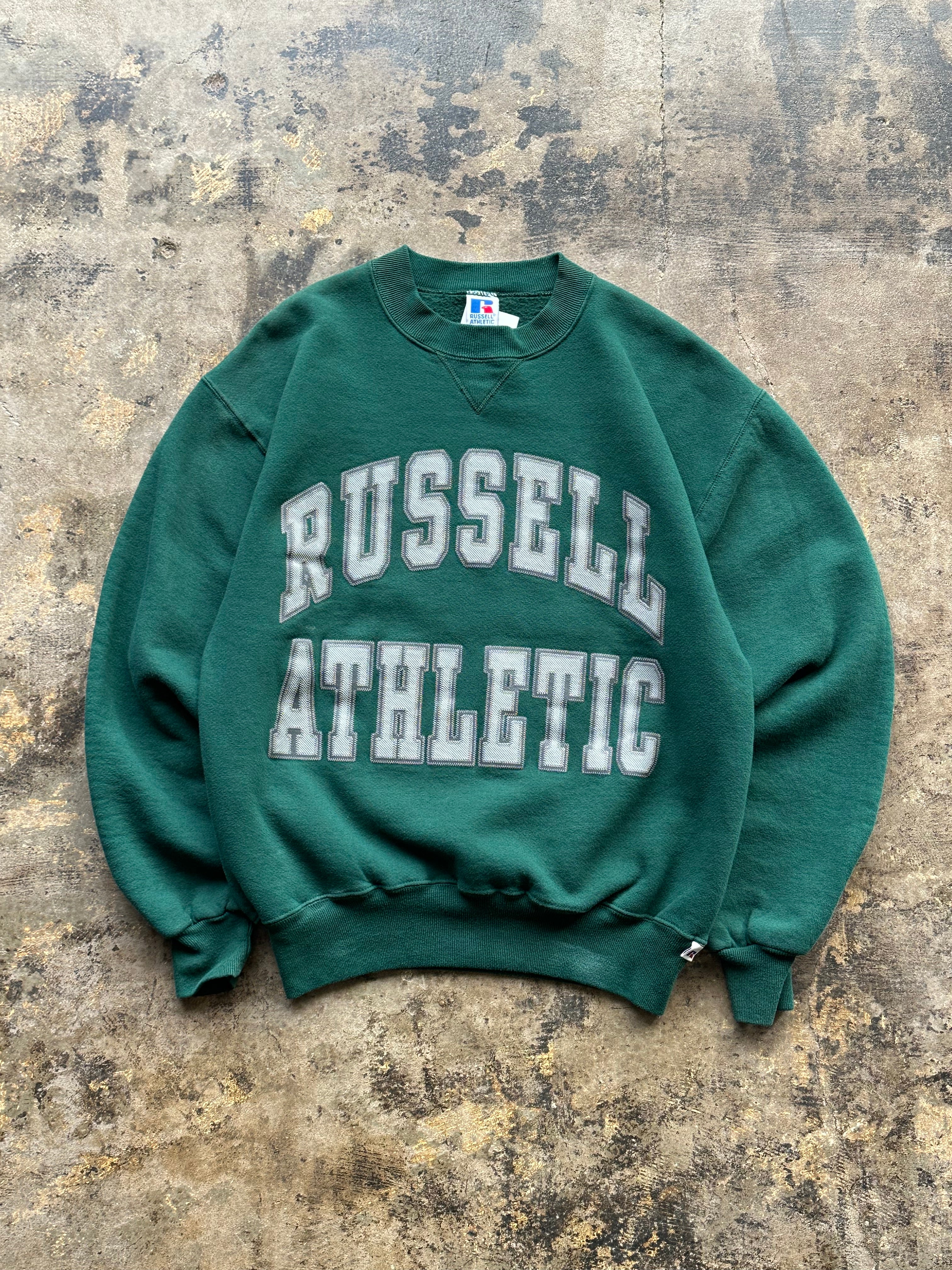 M - Vintage Russell Athletic Crewneck Sweatshirt – Forest Green Made in USA