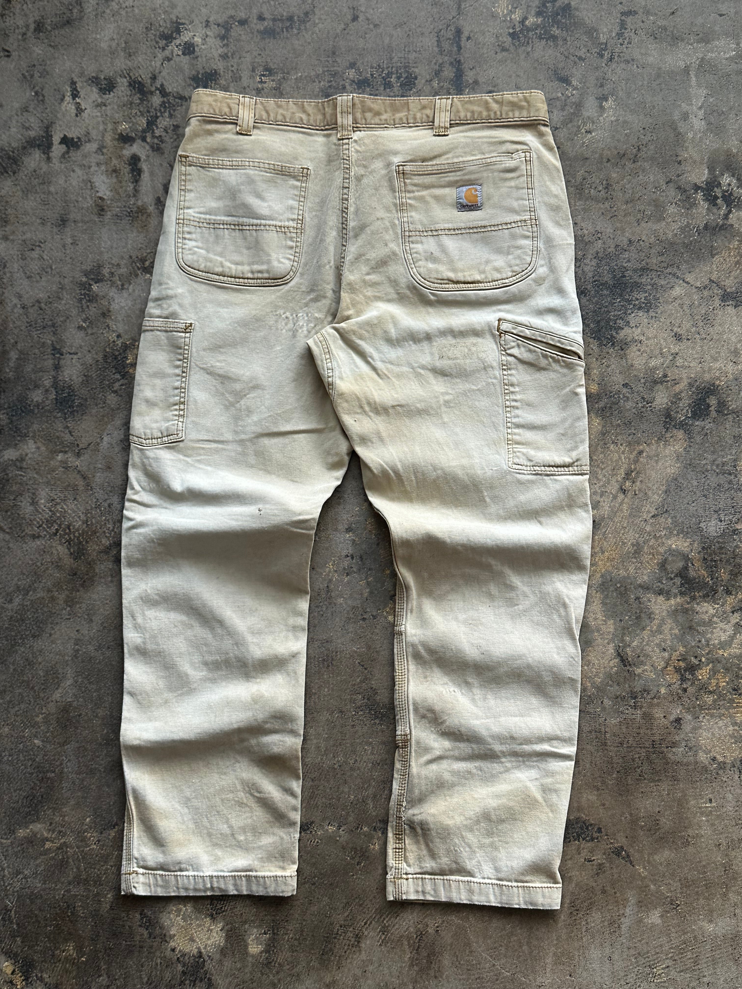 36x32- Carhartt Tan Double knee Work Pants