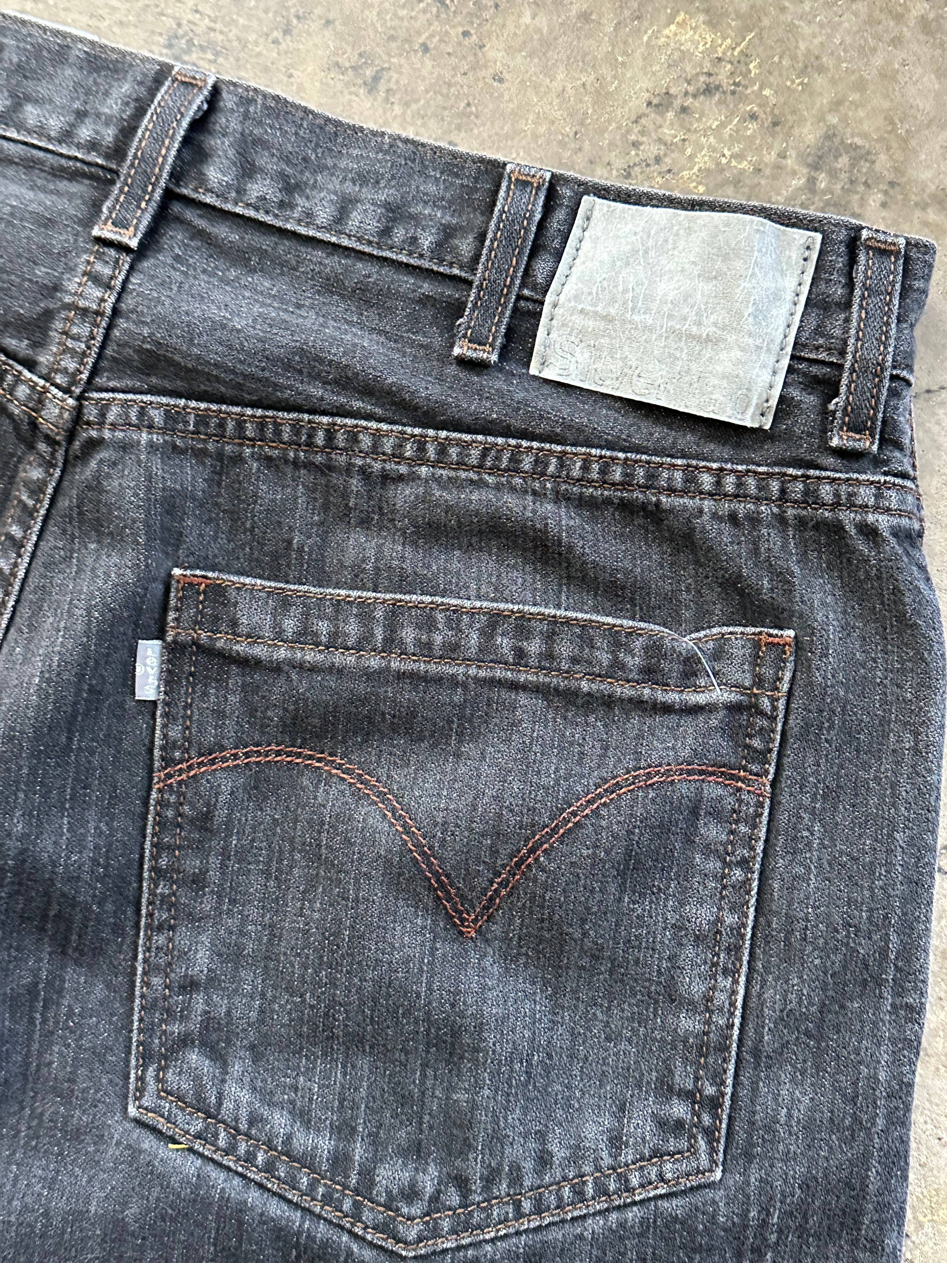 38x32 - Vintage Levi’s SilverTab Baggy Black Jeans –Y2K Skater Denim