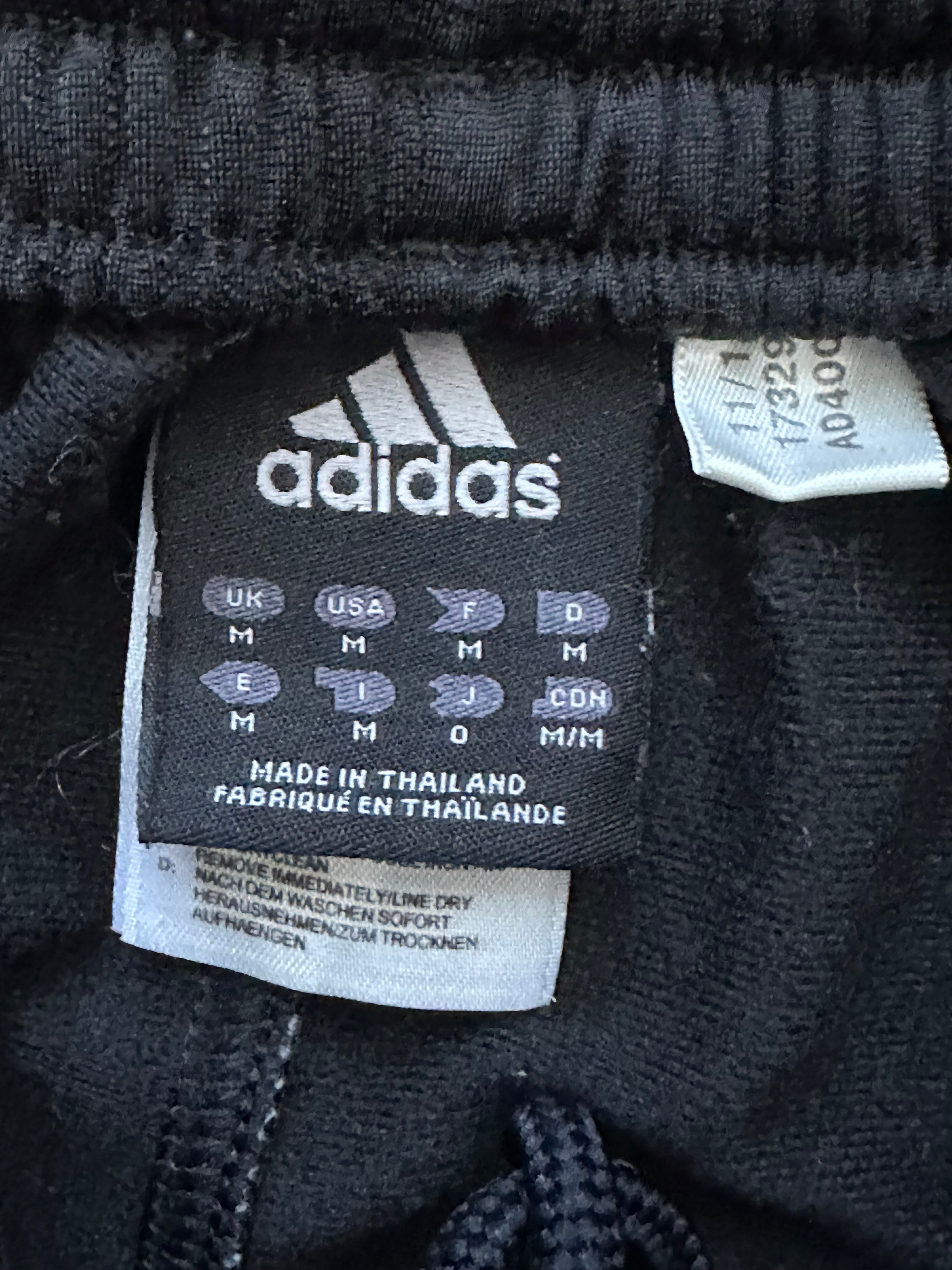 M - Adidas Black 3-Stripe Track Pants