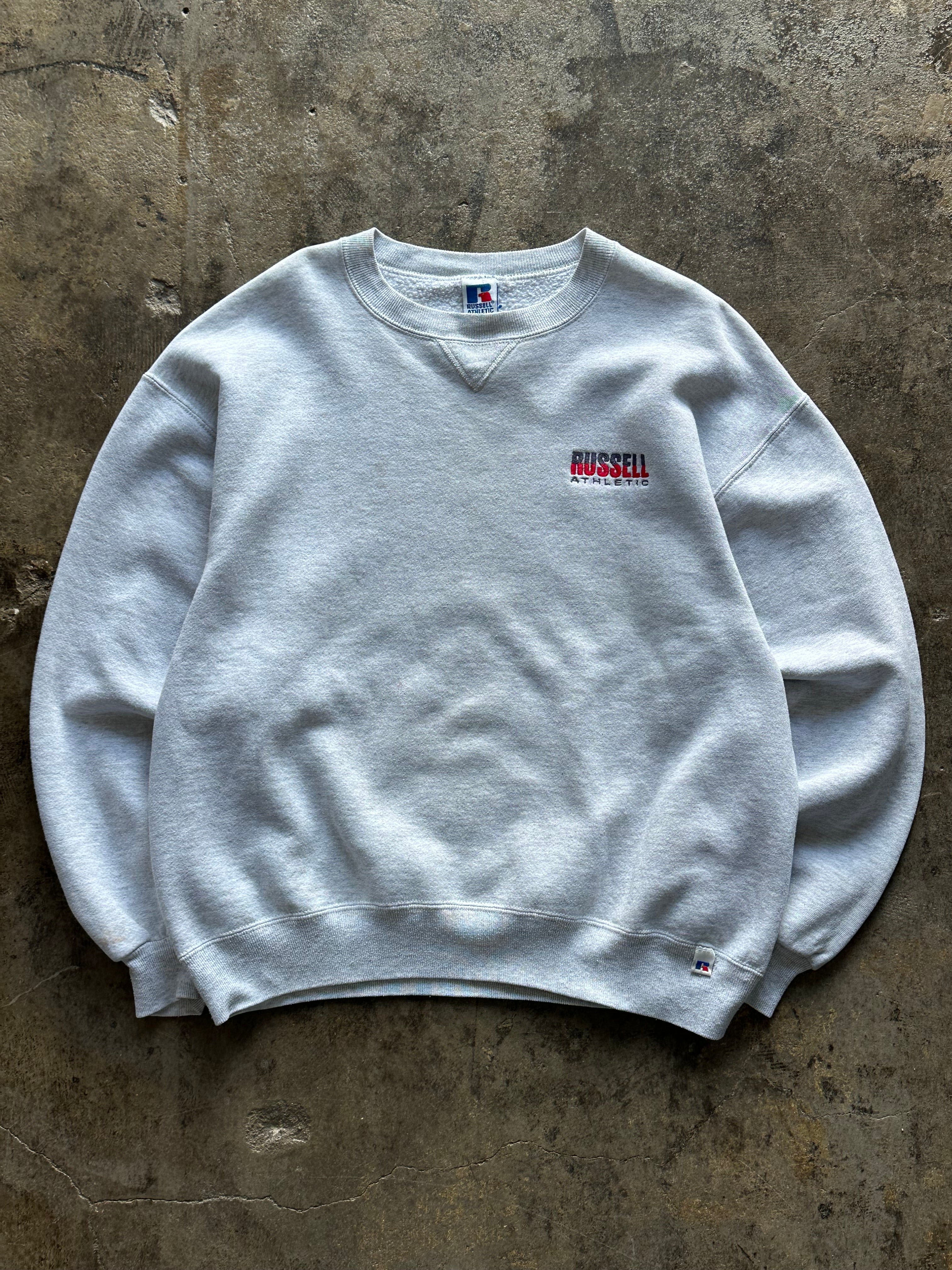 L - Vintage Russell Athletic Gray Crewneck Sweatshirt Made in USA