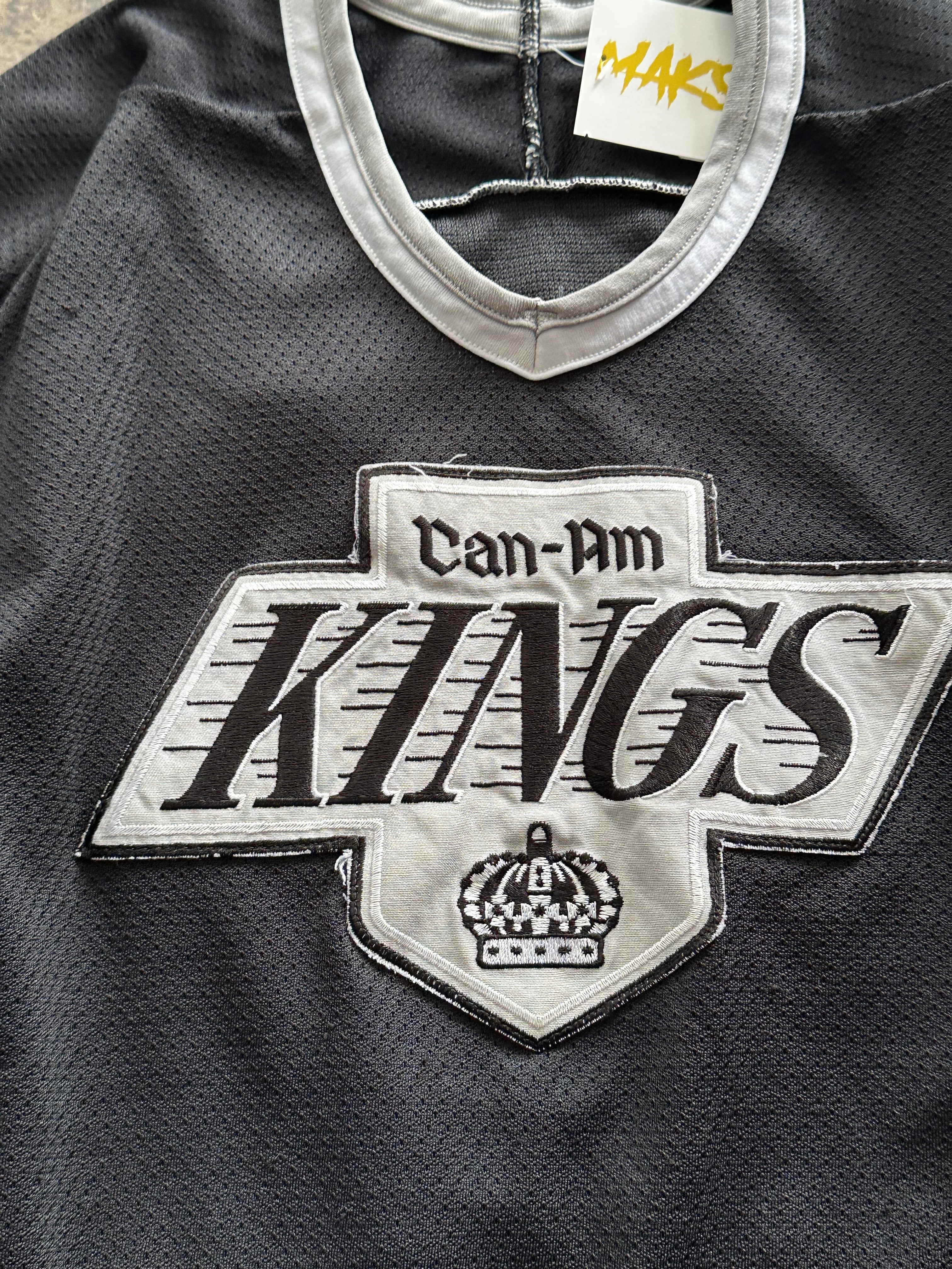 M - Kings Can-Am Hockey Jersey – Black & Silver #19