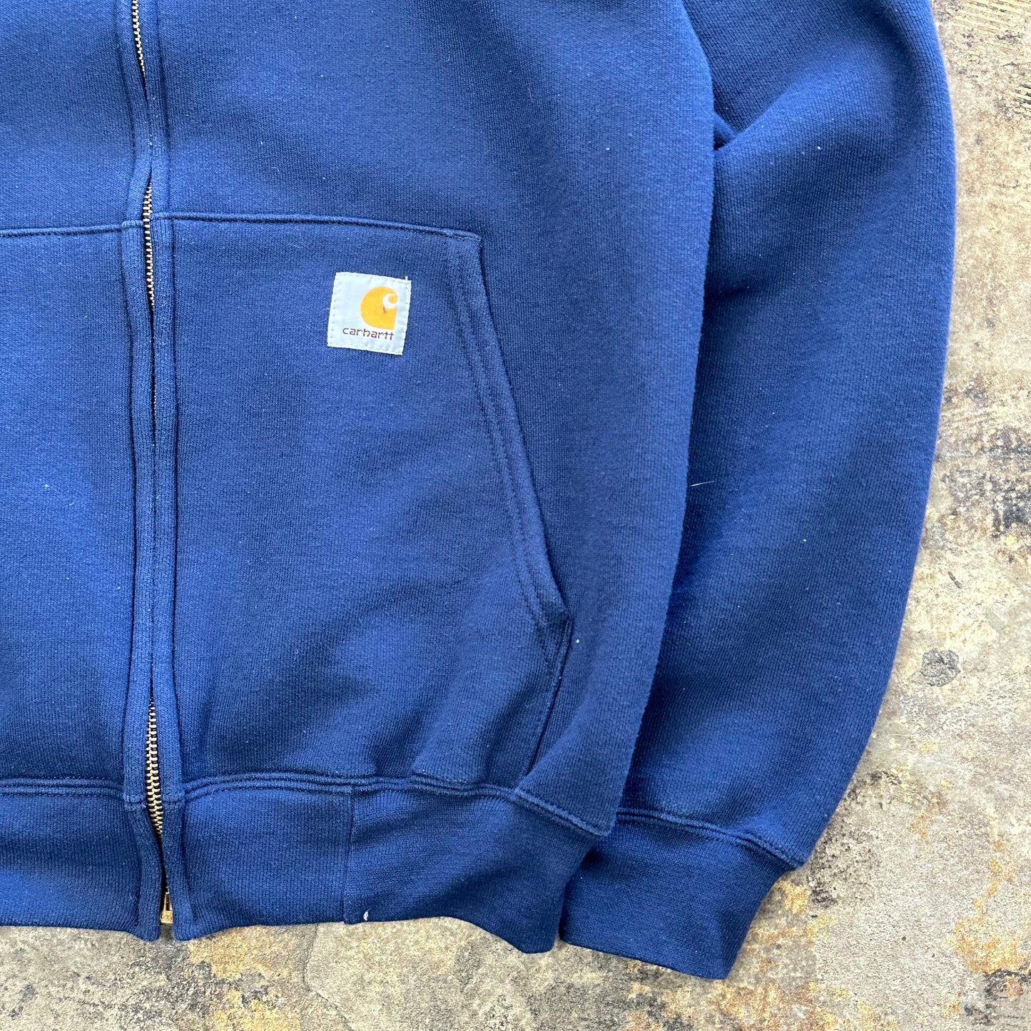 S - Navy Blue Carhartt Zip-Up Jacket