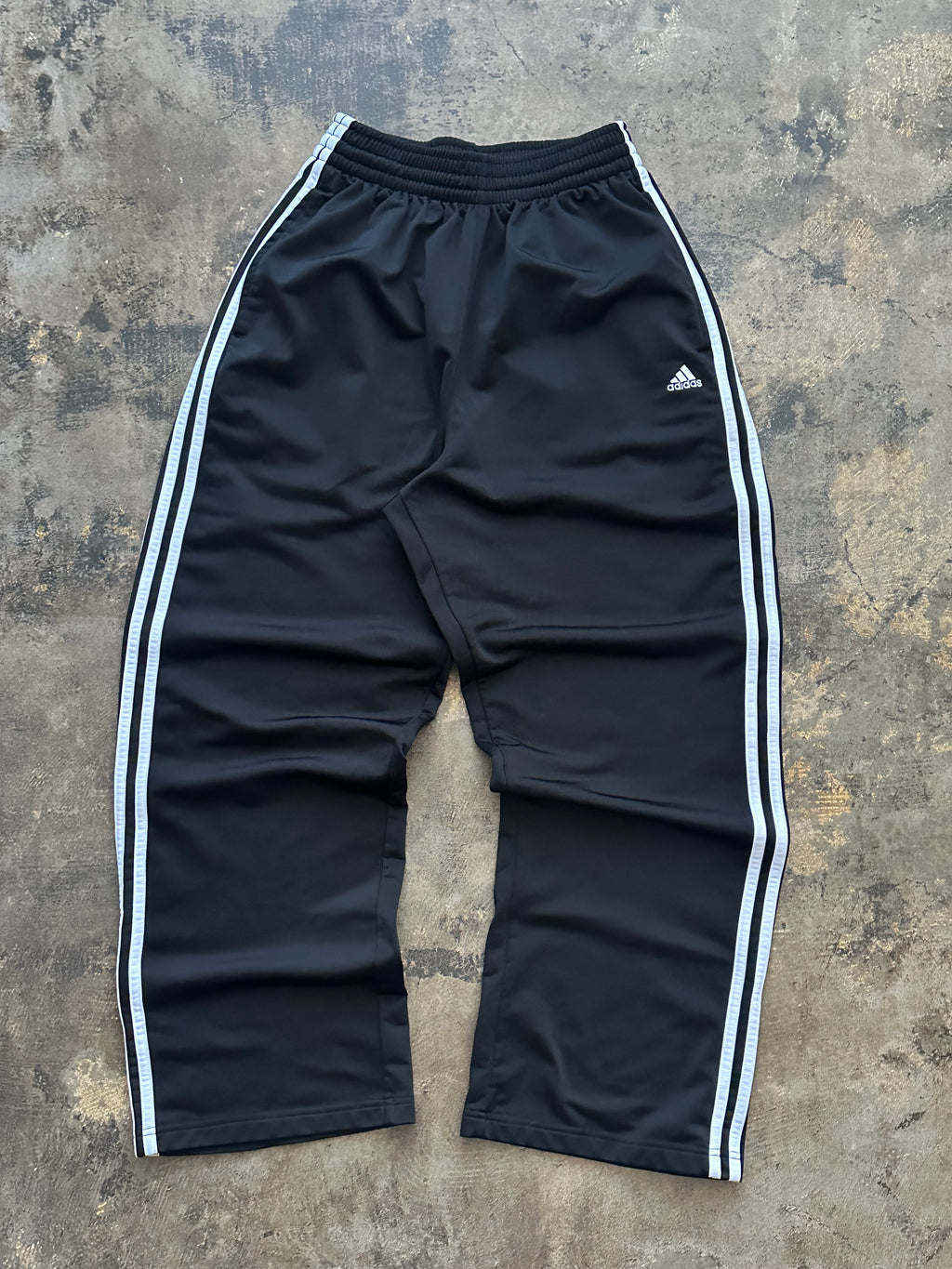 M - Adidas Black 3-Stripe Track Pants