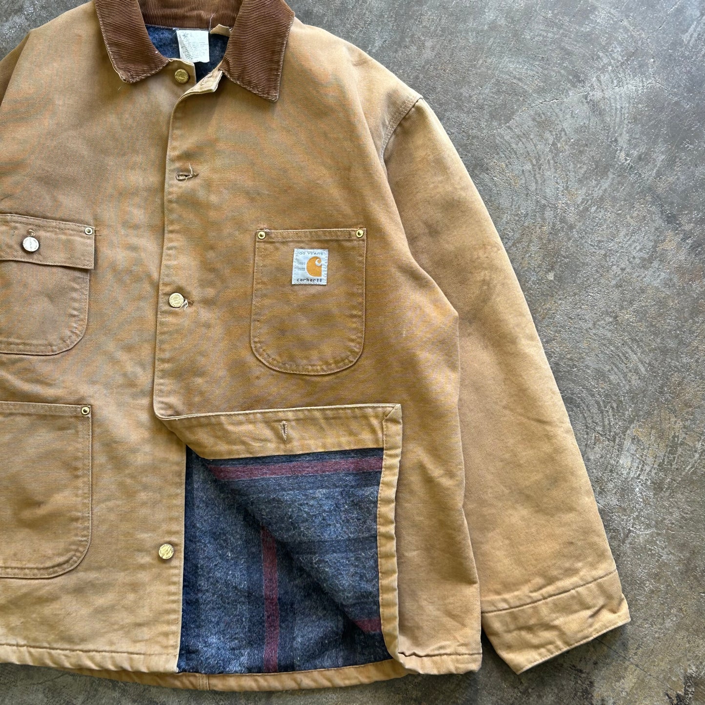 L - Carhartt Flannel Lined Chore Coat