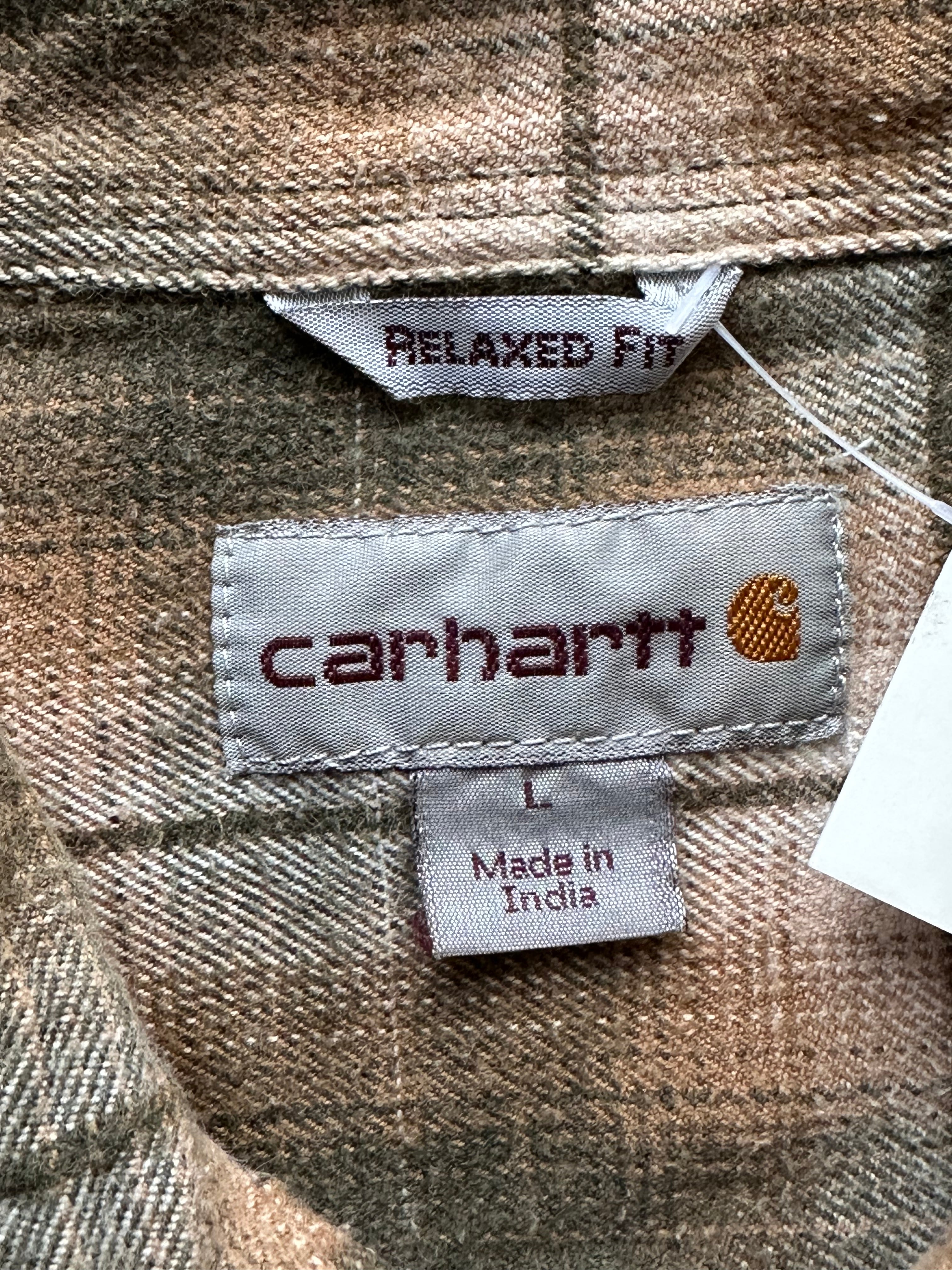 L - Carhartt Plaid Flannel button up