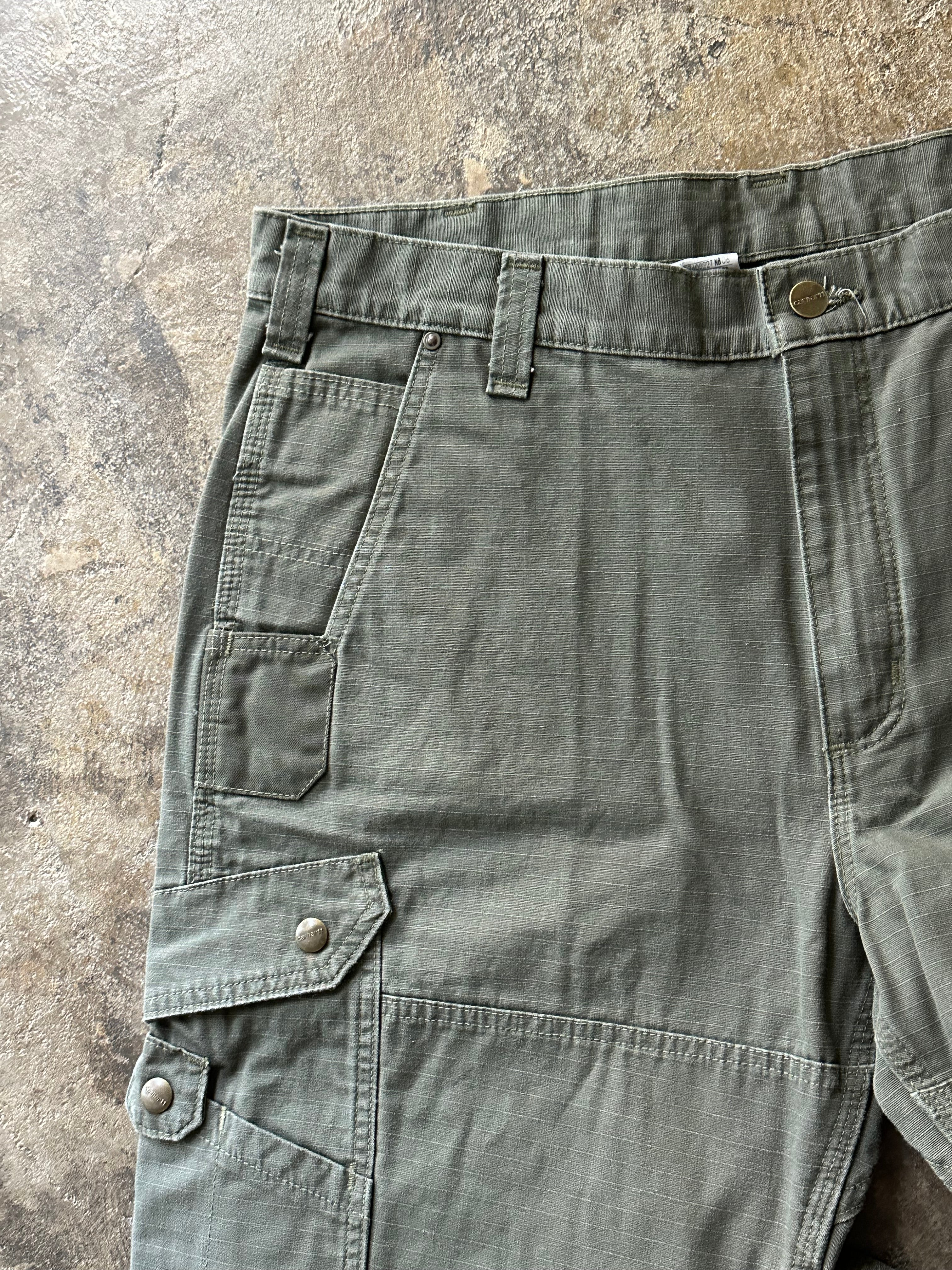 38x30 - Carhartt Green Utility Cargo Pants Relaxed Fit