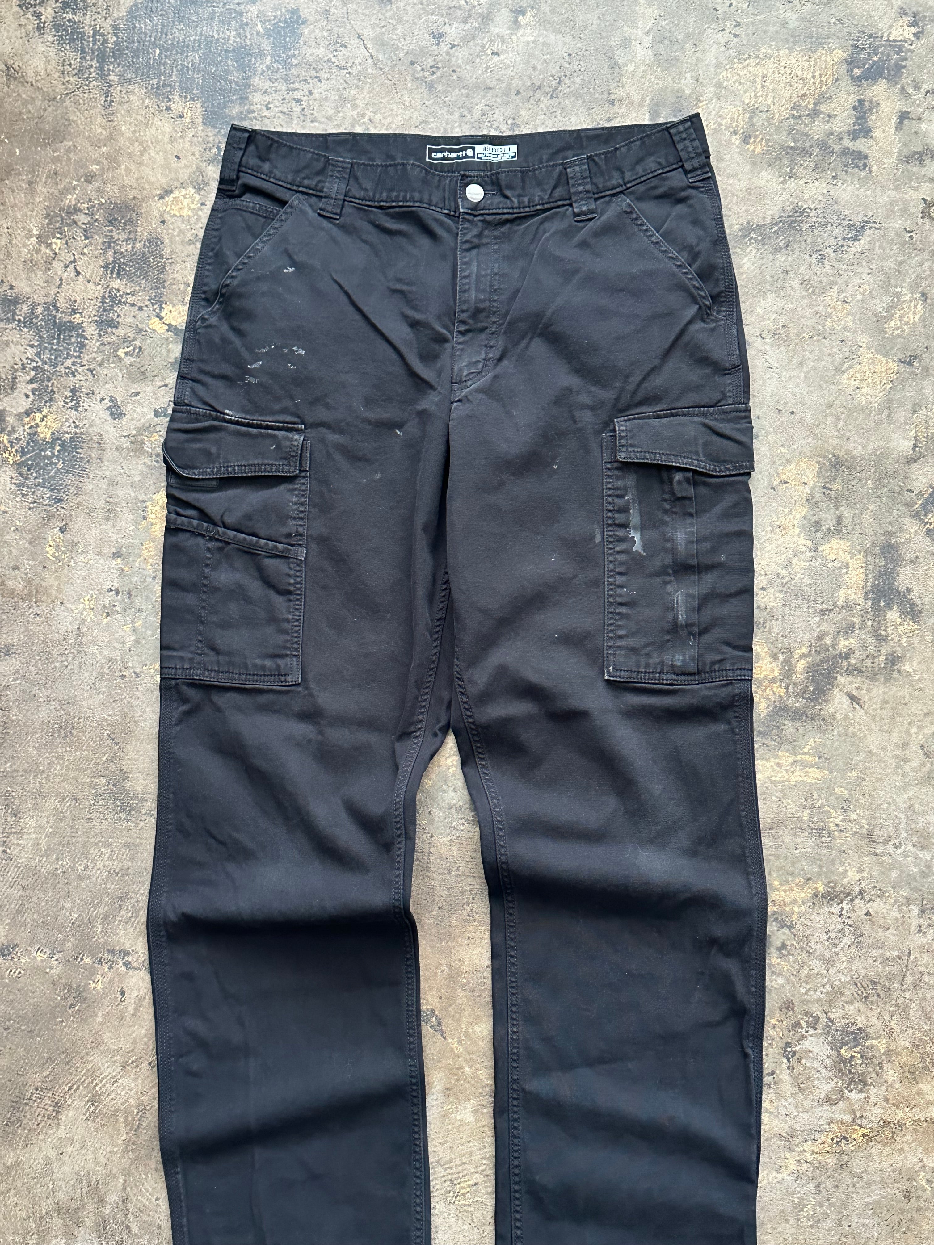 36x34 - Carhartt Black Cargo Work Pants
