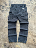 32x34 - Carhartt Black Carpenter Work Pants