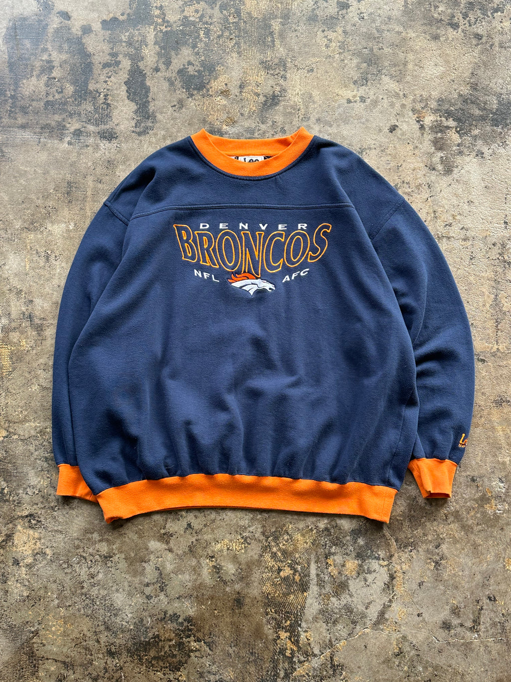 XXL - Vintage Denver Broncos Crewneck – Lee Sport / Embroiderd