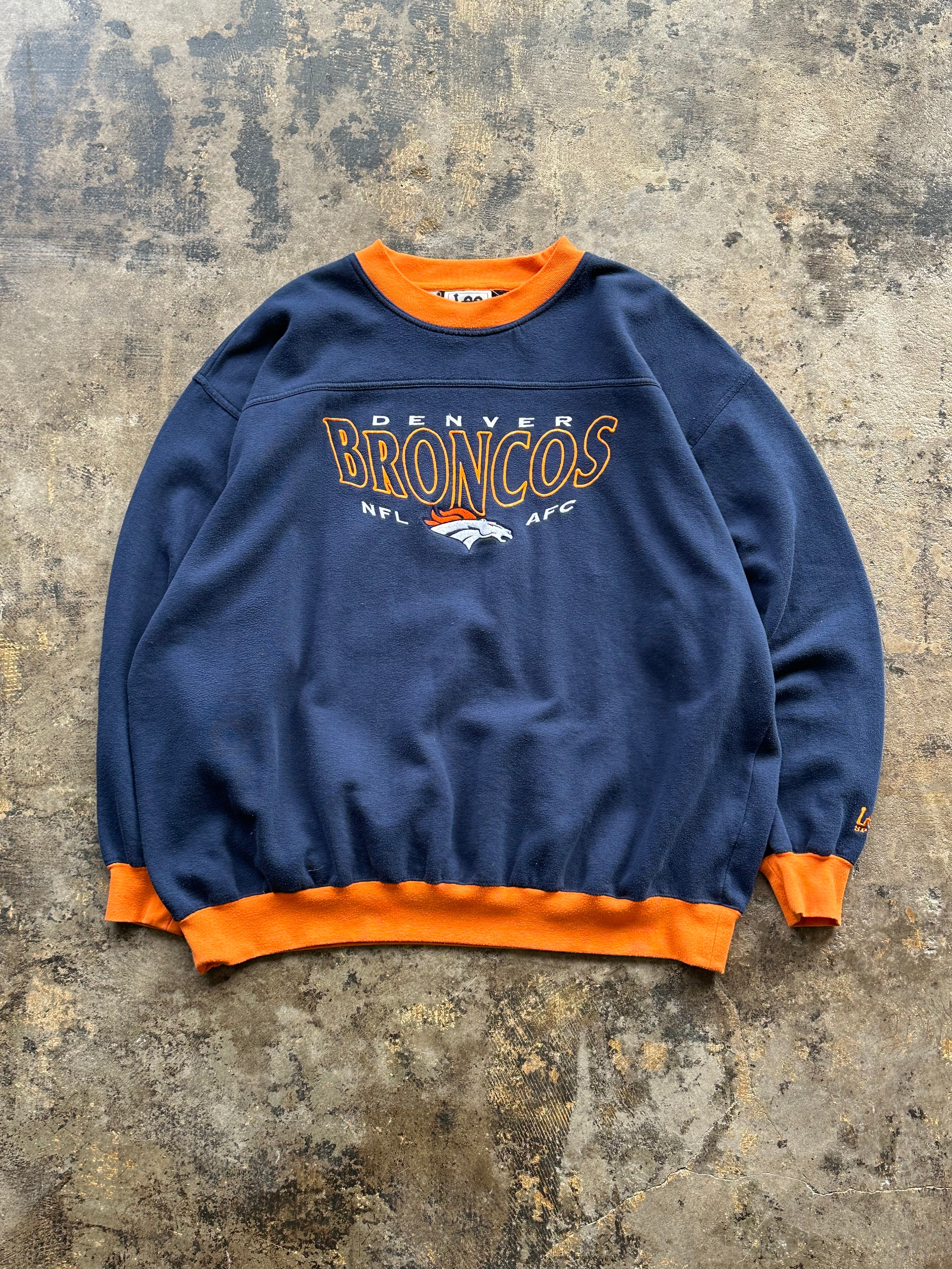 XXL - Vintage Denver Broncos Crewneck – Lee Sport / Embroiderd