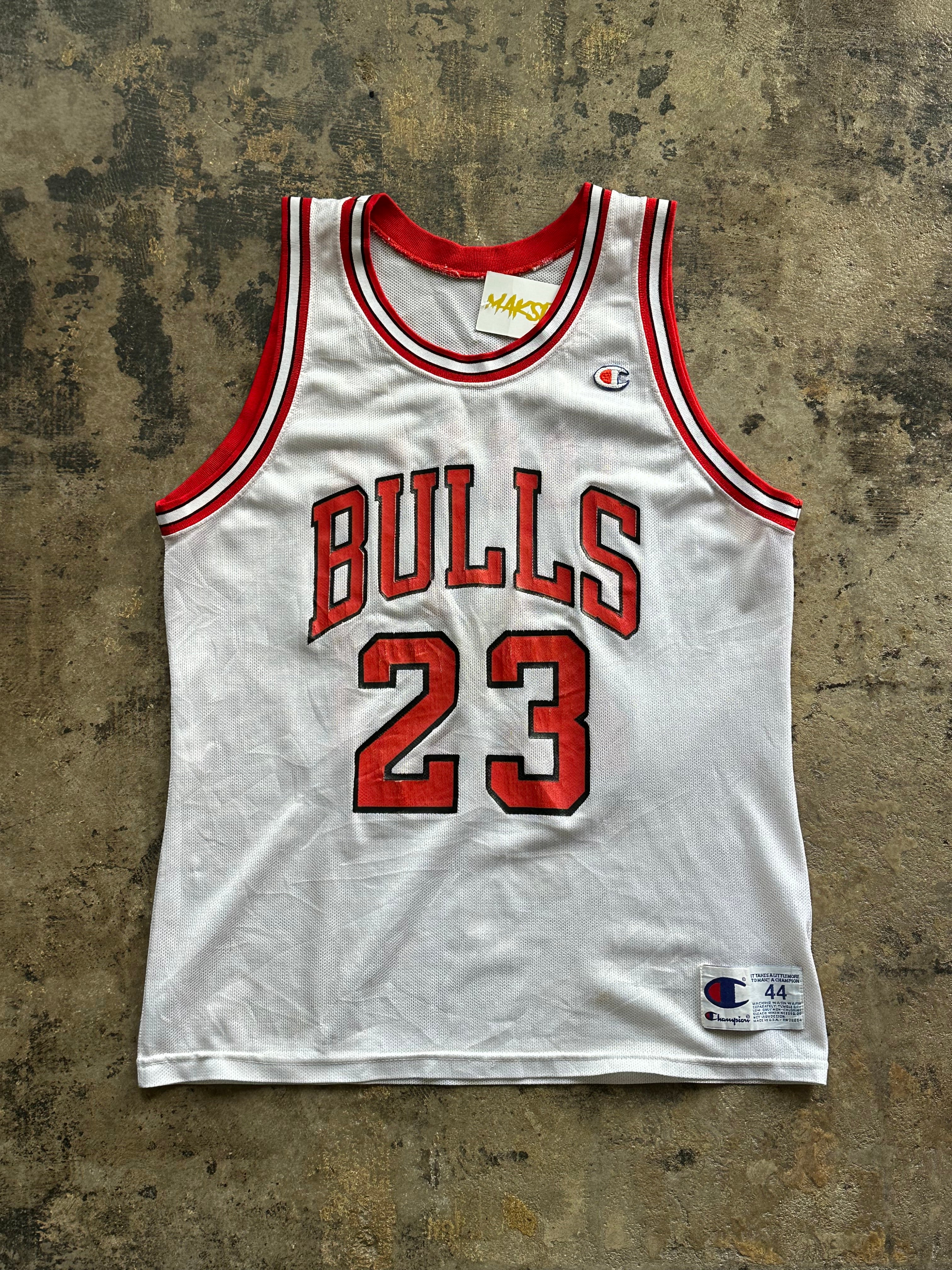 Vintage Champion Chicago Bulls #23 Jordan Jersey — Size 44 (Made in USA)