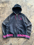 L - Jordan Full-Zip Hoodie – Black & Pink Elephant Print