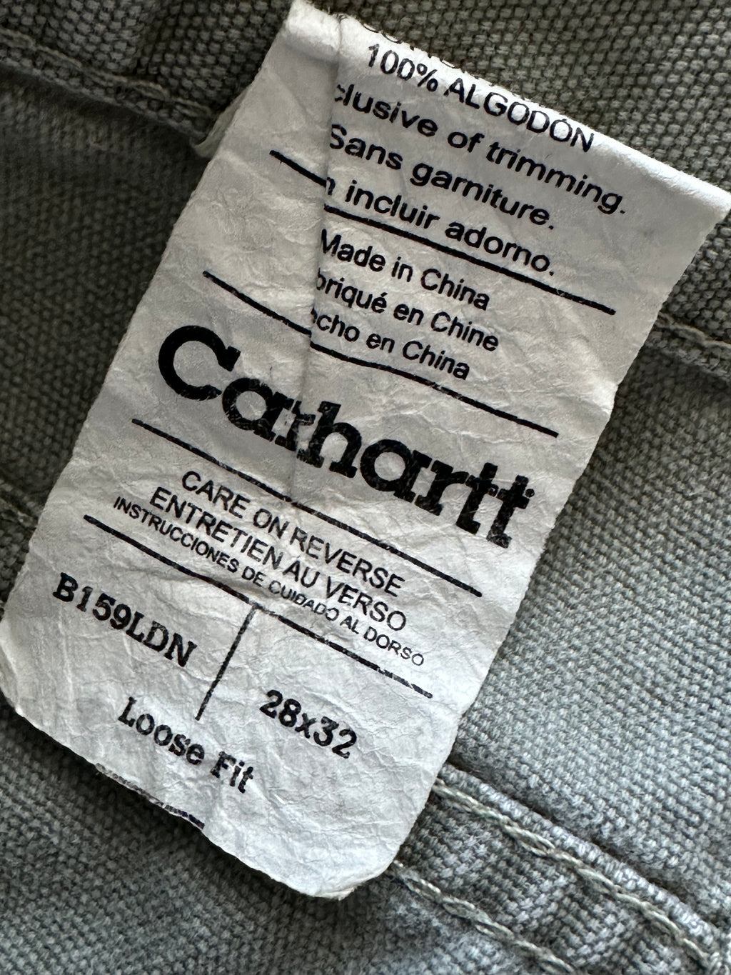28x32 - Carhartt Distressed Tan Utility Pants