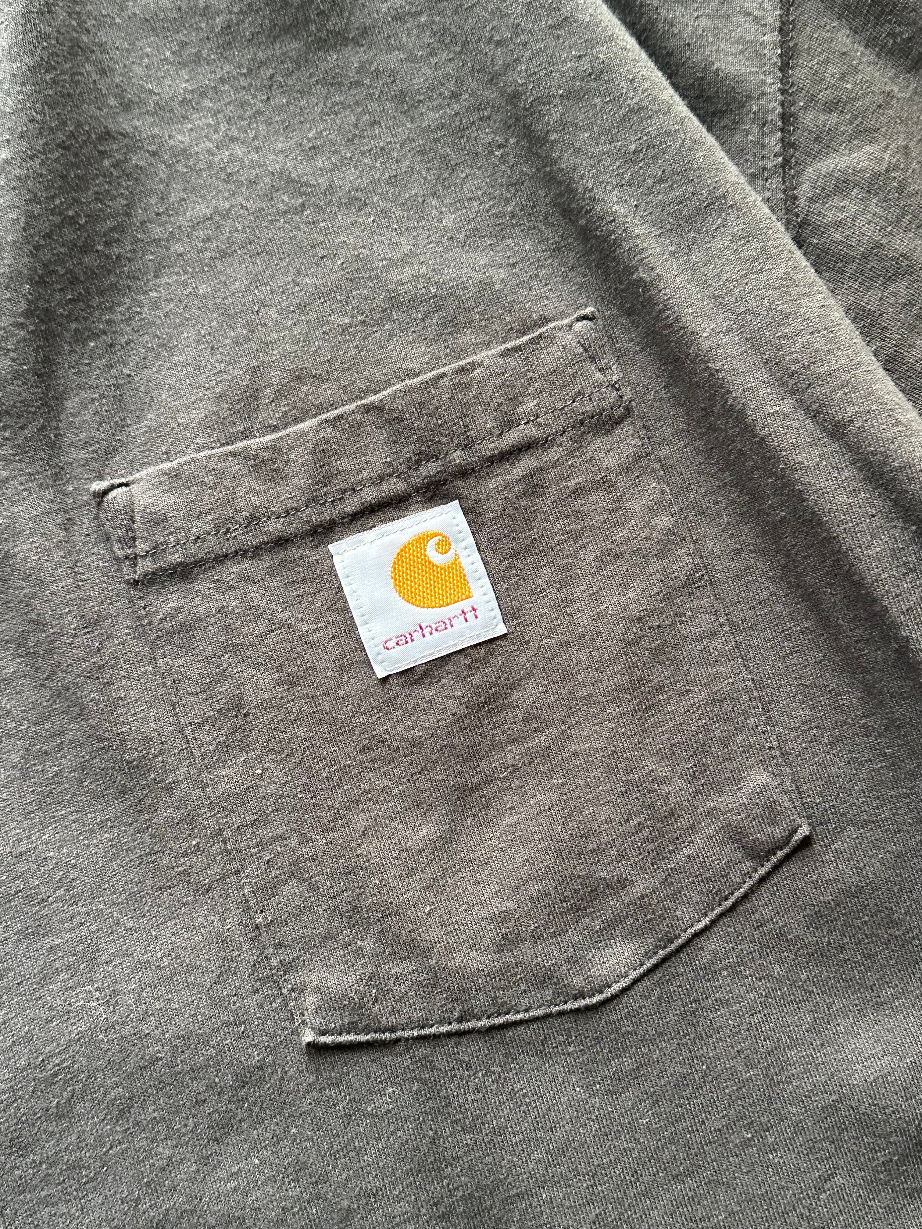 XXL - Carhartt Loose Fit Long Sleeve Pocket Tee – Washed Black