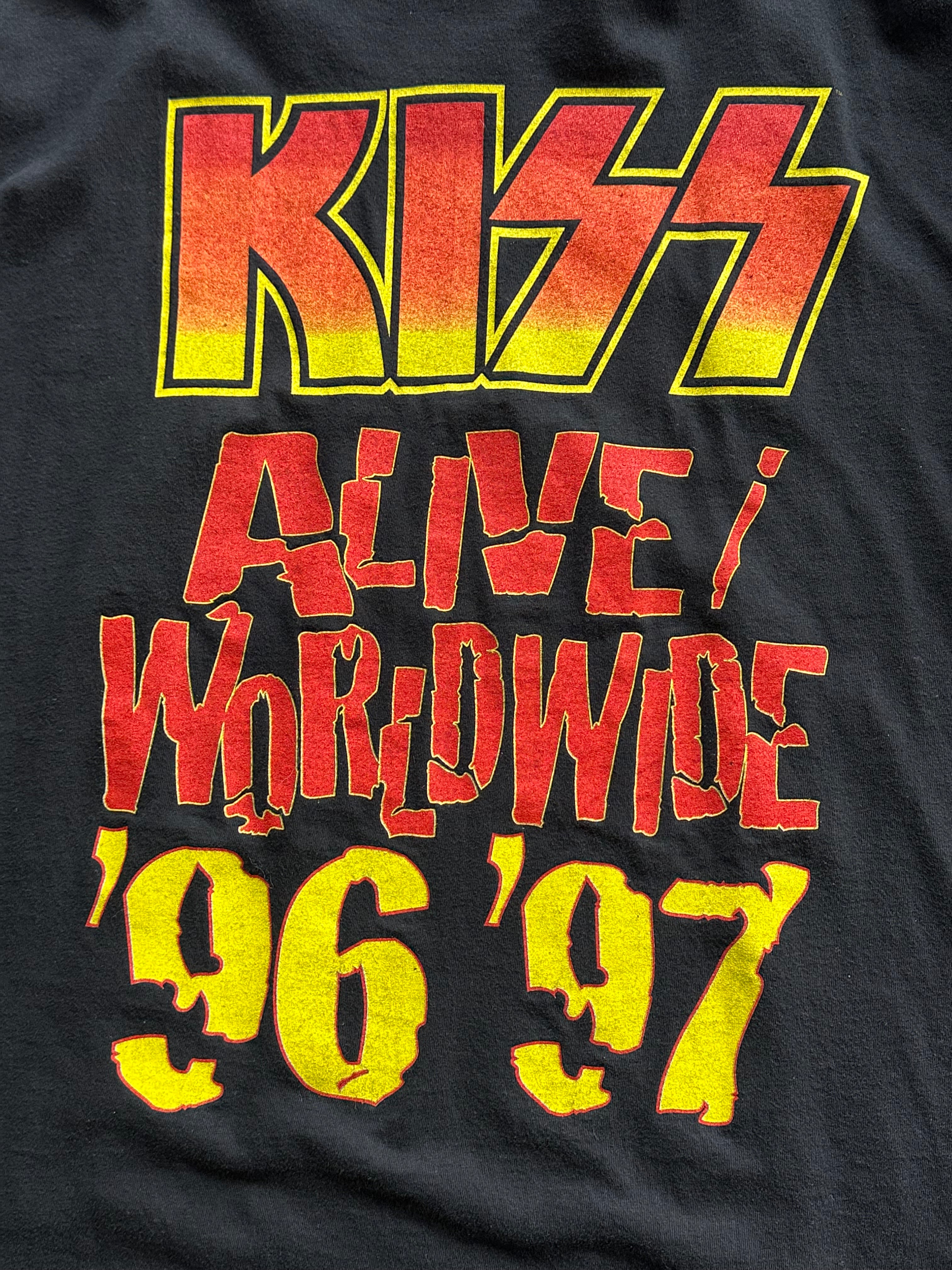 XL - KISS “Alive! Worldwide ‘96–’97” Vintage Band T-Shirt – Black