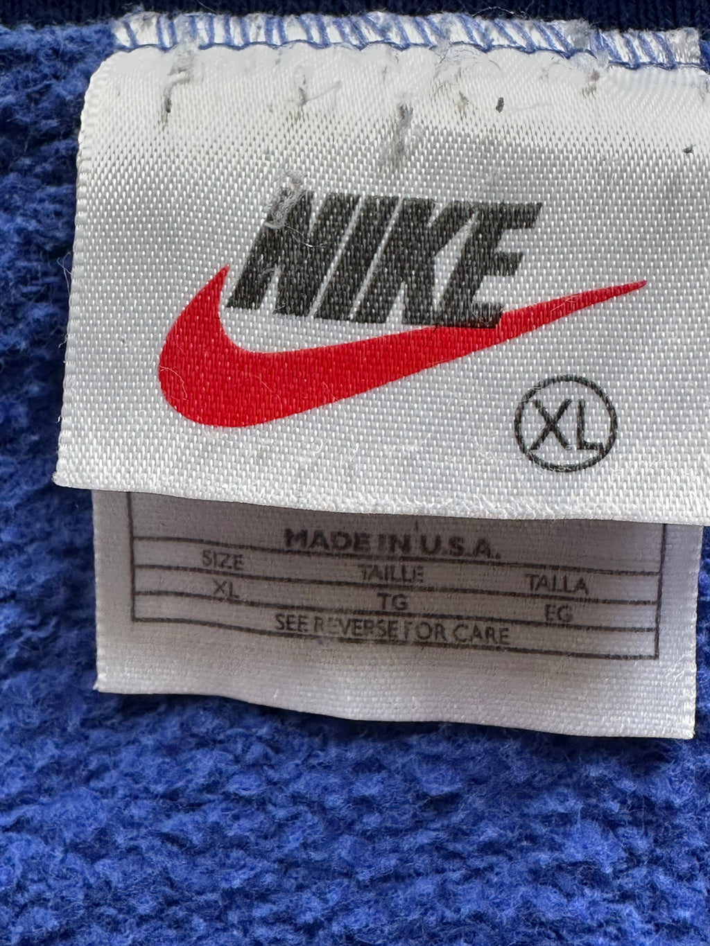 S - Vintage Nike Mini Swoosh Crewneck Sweatshirt – Royal Blue