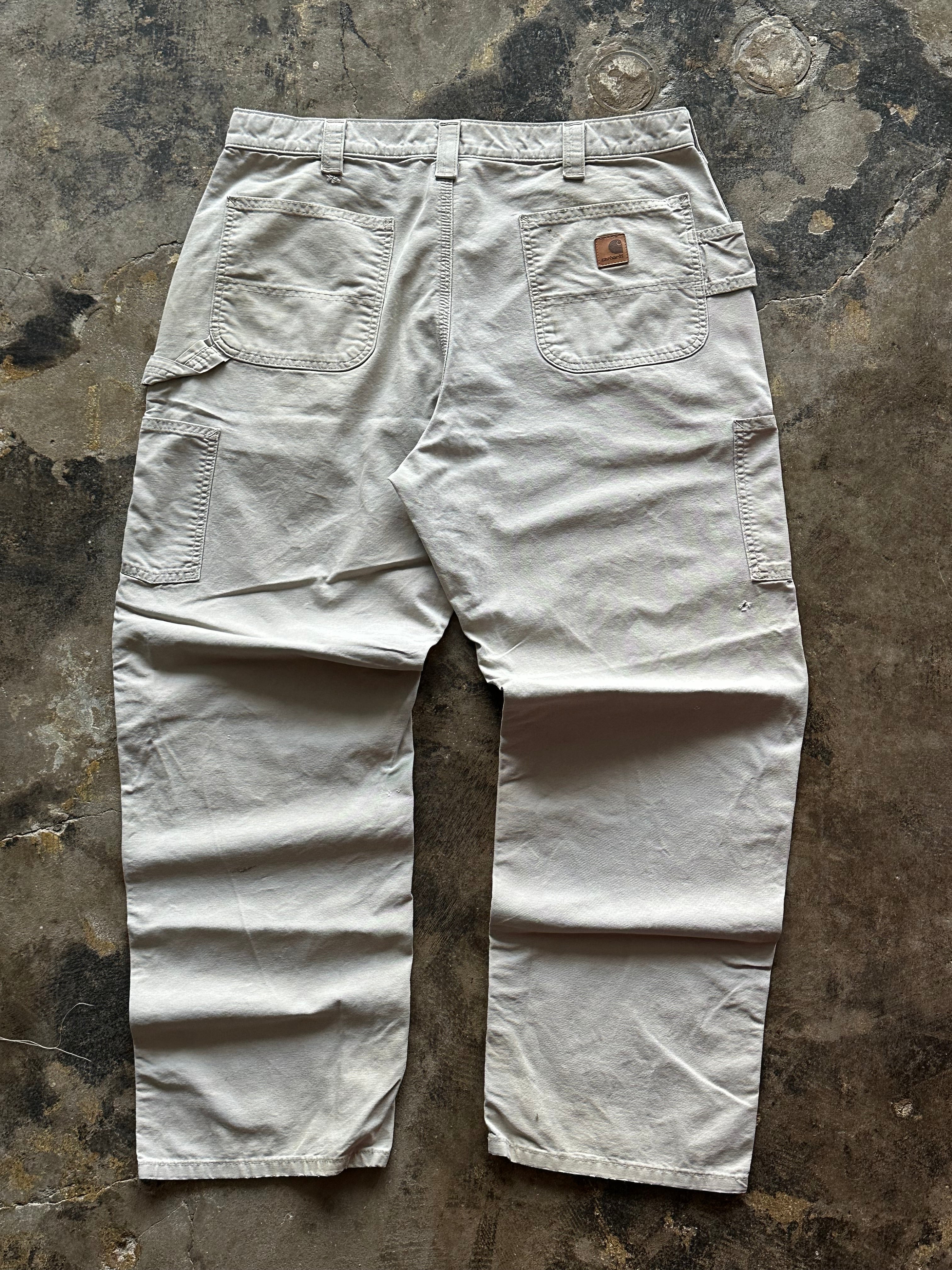 38x32 - Carhartt Tan Utility Work Pants Original Fit