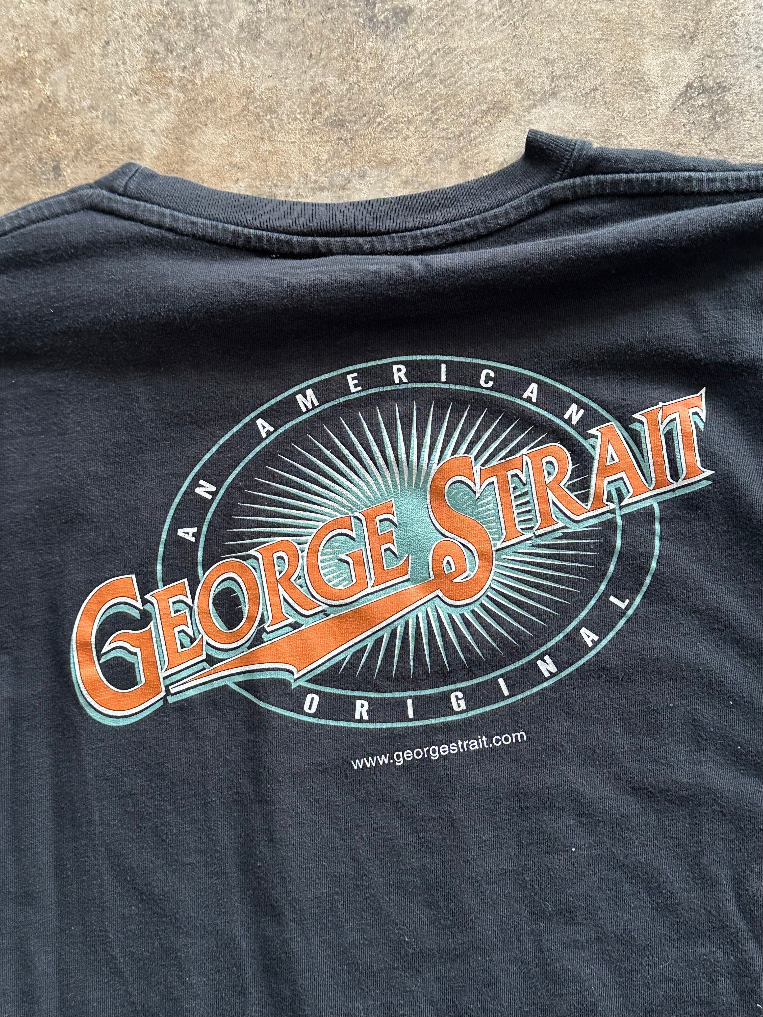 L - George Strait Graphic T-Shirt – Black Country Music Tee