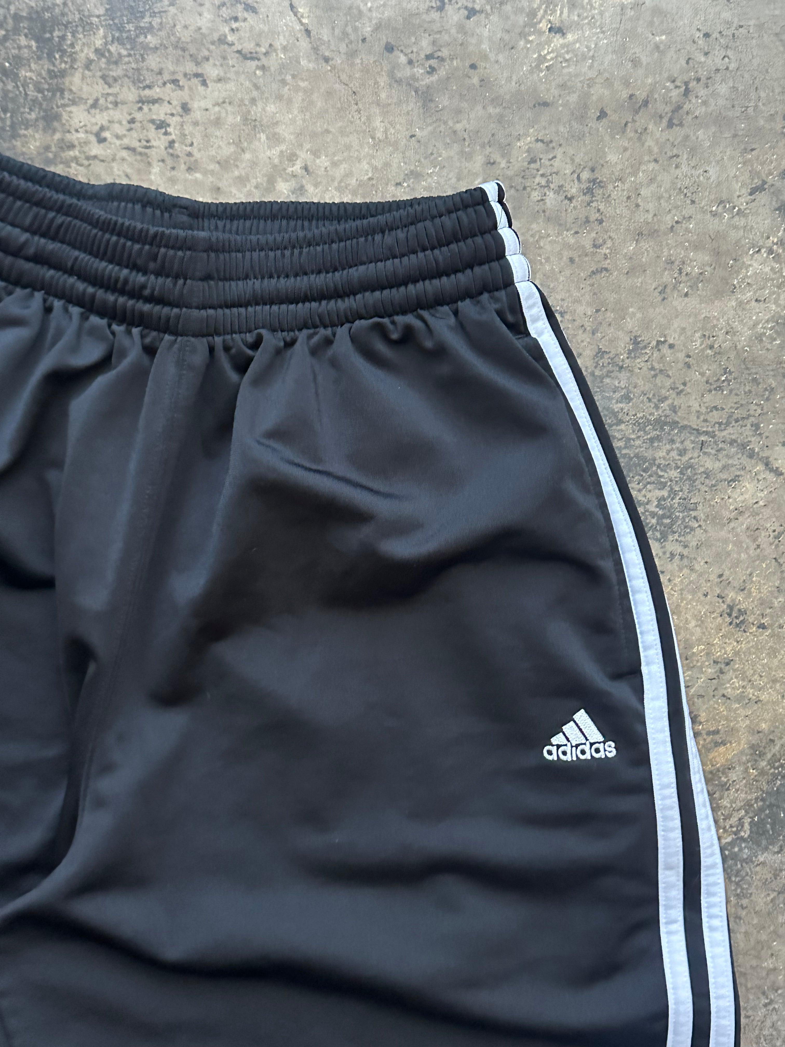 M - Adidas Black 3-Stripe Track Pants
