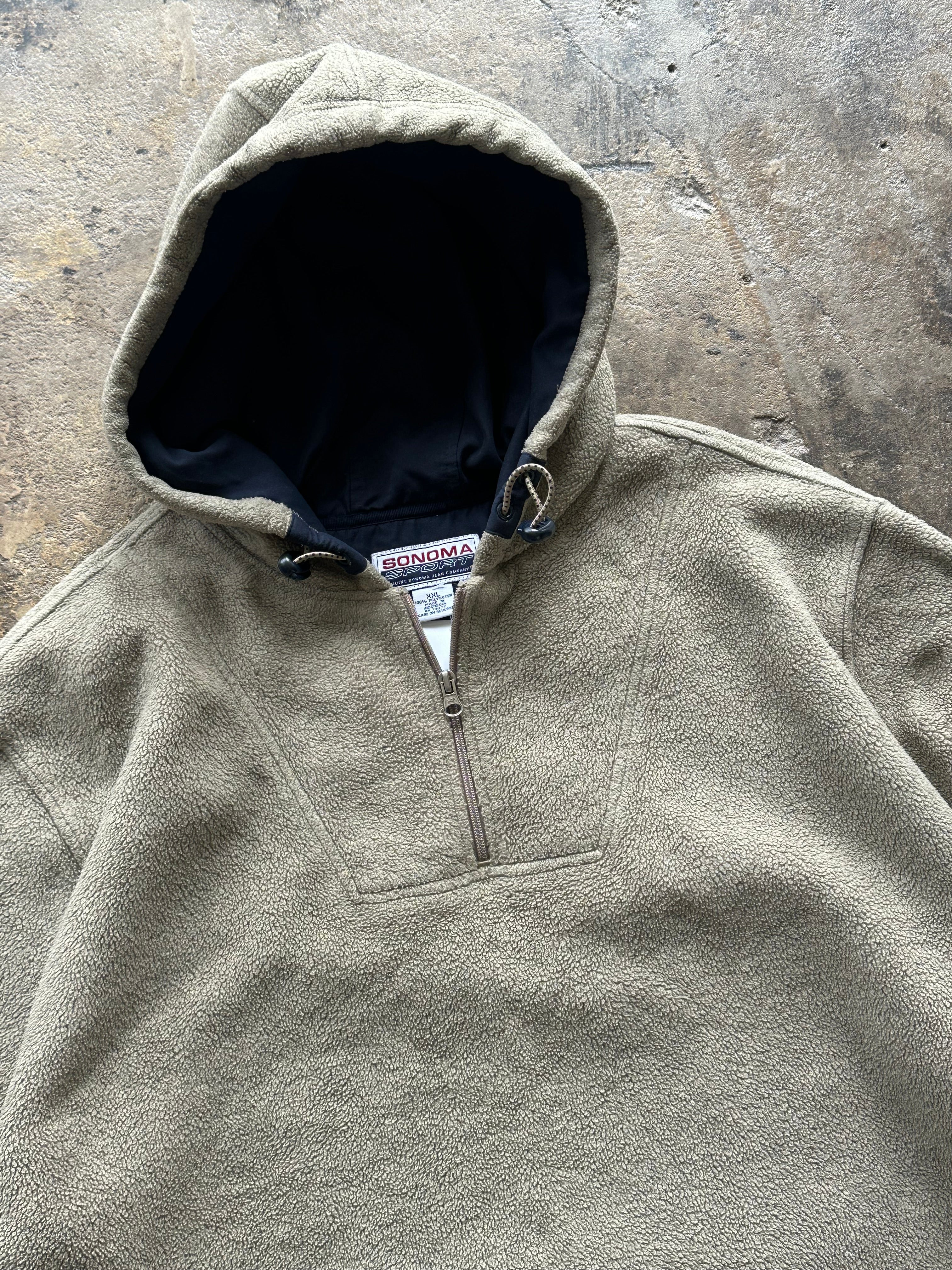 XXL - Vintage Sonoma Sport 1/4 Zip Fleece Hoodie