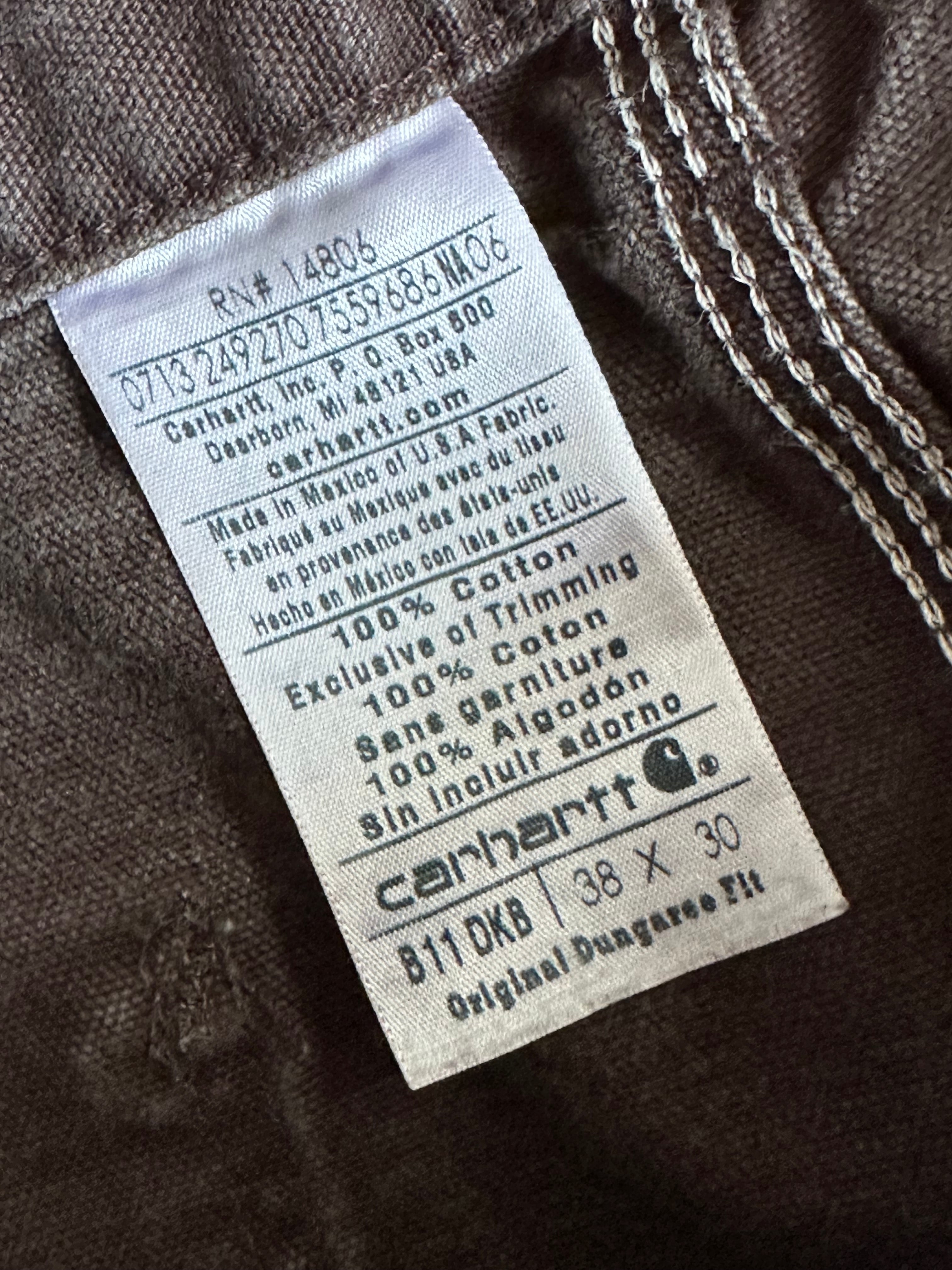 38x30 - Vintage Carhartt Mocha Work Pants